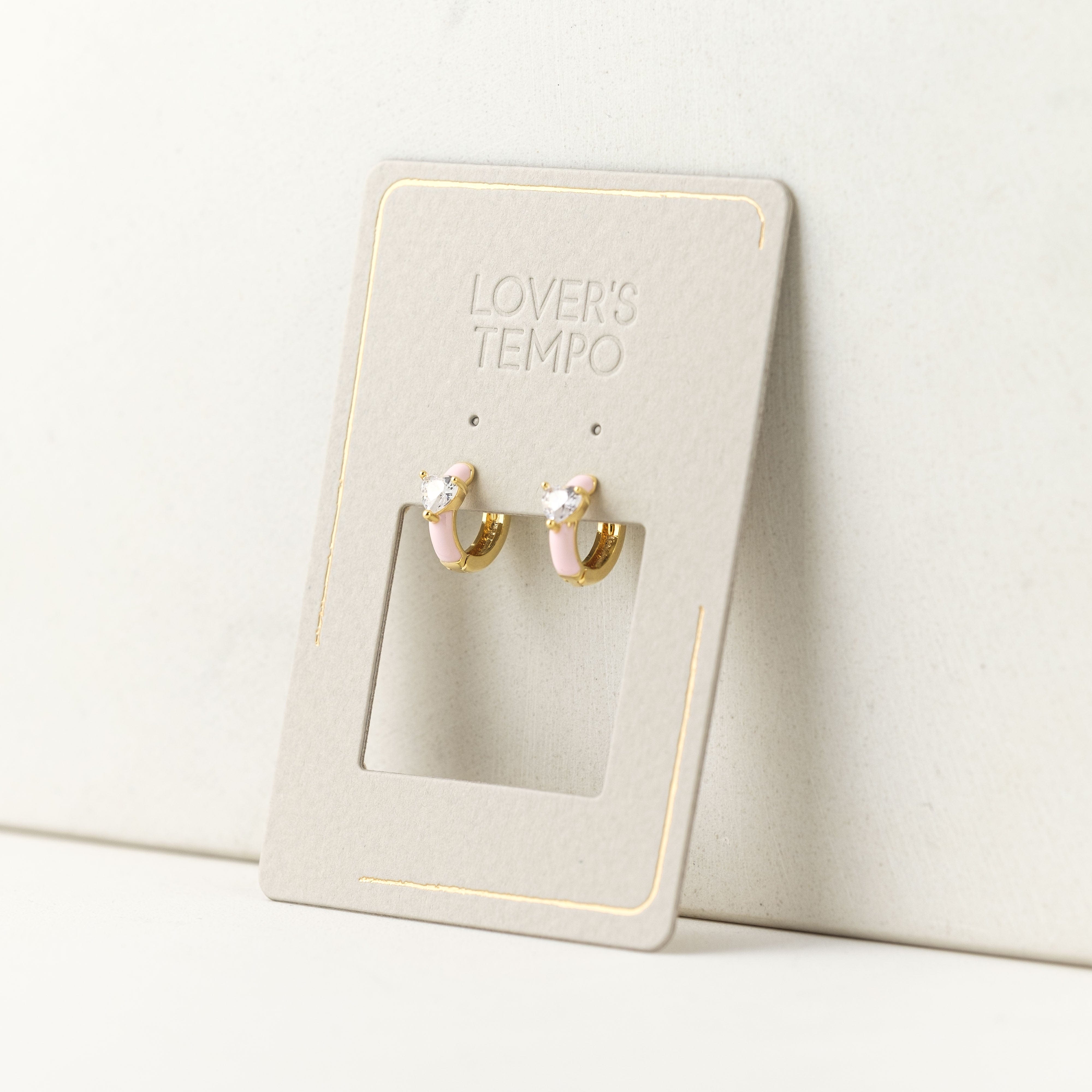 Heart Enamel Huggie Hoop Earrings for Women - Dainty Gold Plated Cartilage Earrings - Perfect for Valentine's Day Gifts, Date Night & Everyday Wear