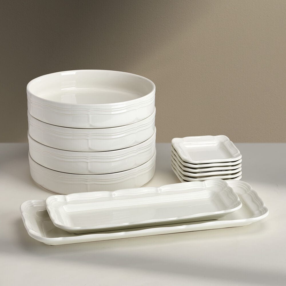 French Countryside® 50th Anniversary Set of 4 Appetizer Plates - Elegant Dinnerware for Cheese, Hors d'Oeuvres & Entertaining - Perfect for Anniversary Gifts, Bridal Showers & Dinner Parties