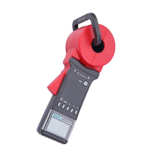 2100+ Digital Clamp On Ground Resistance Tester 0.01 to 1200Ω - High Precision Clamp Meter with Data Storage & Alarm Function - Ideal for Electricians, HVAC Technicians, and Industrial Maintenance (Black)