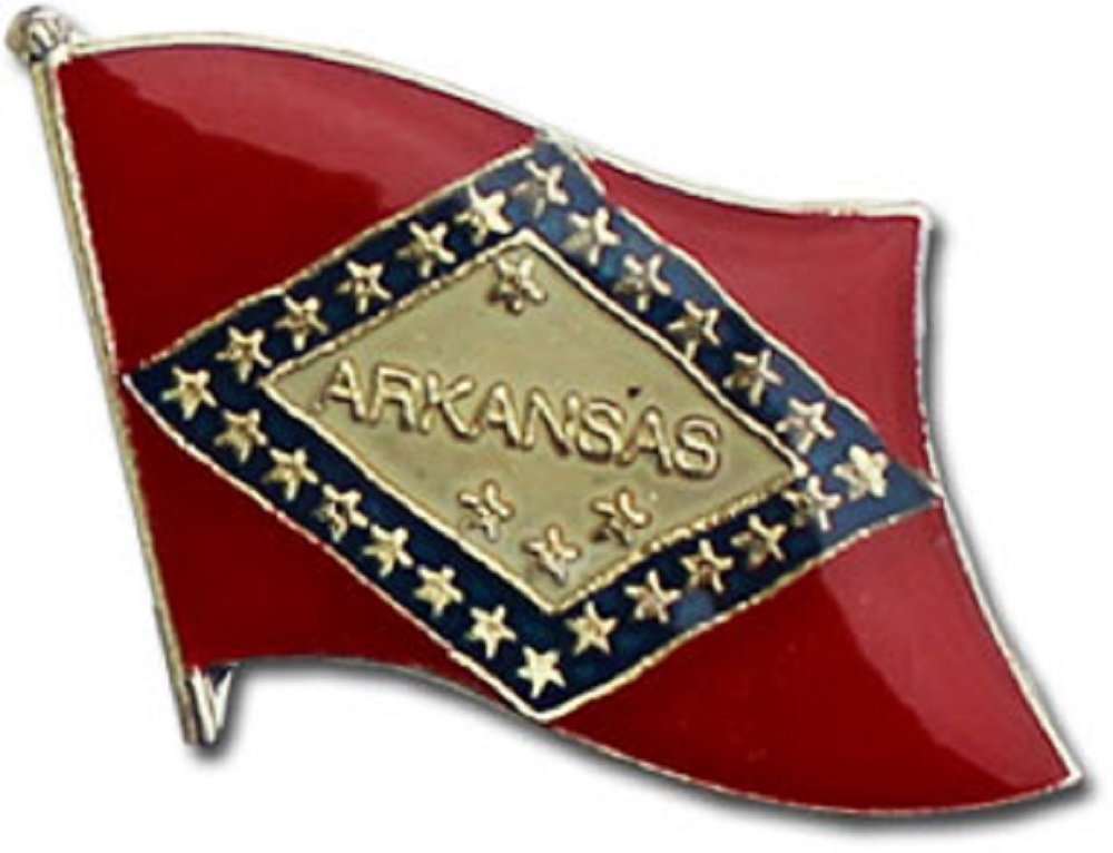 50 Pack Wholesale Arkansas AR State Flag Bike Hat Lapel Pins - Perfect for Cycling, Hats, Backpacks & Patriotic Events