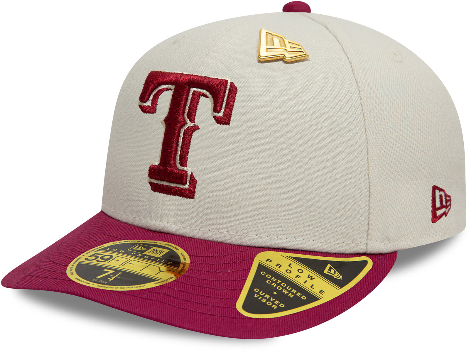 Texas Rangers New Era 59Fifty LP Pin Baseball Cap - Official MLB Fitted Hat for Men & Women - Perfect for Baseball Games, Fan Collections & Everyday Wear