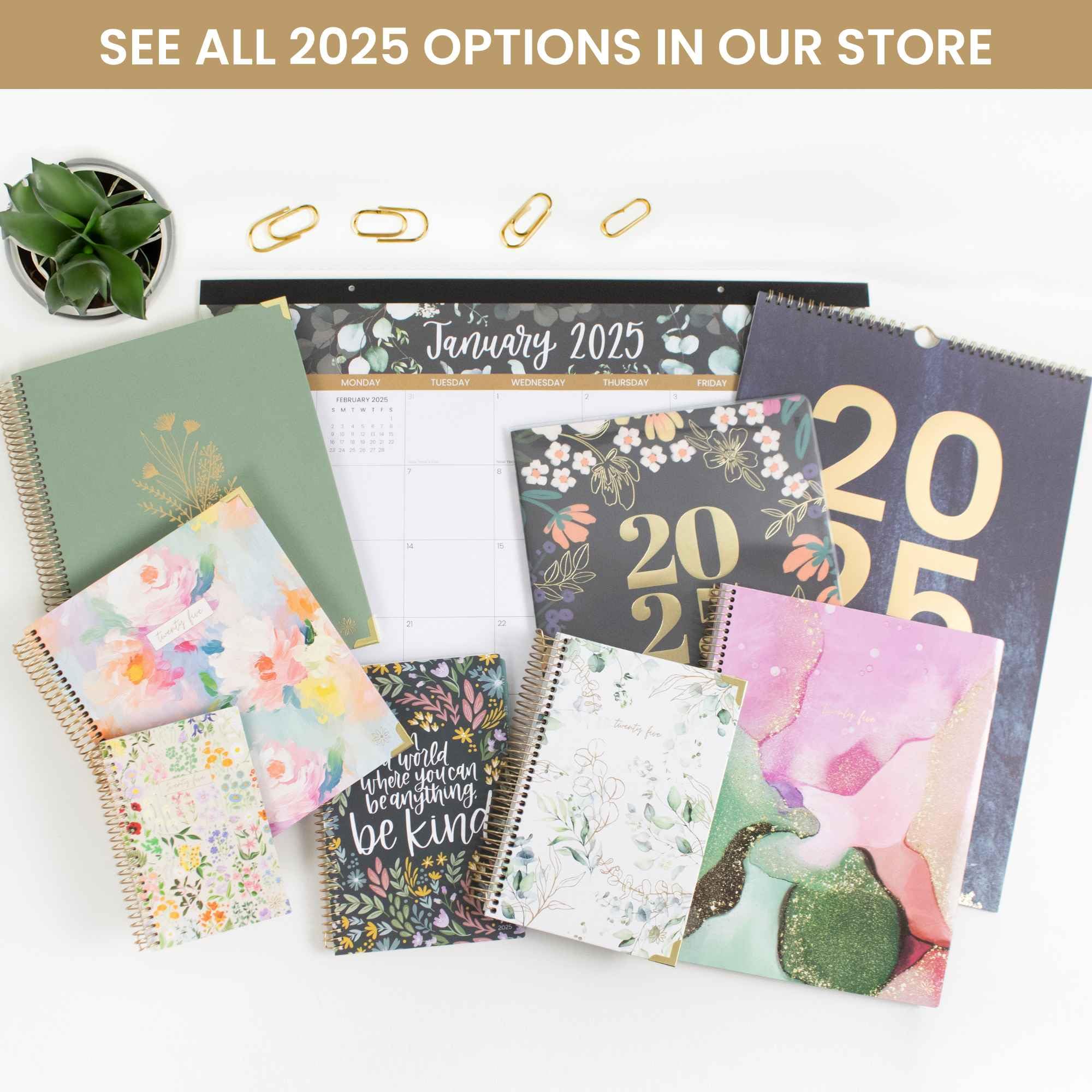 Bloom 2025 Daily Planner & Calendar (Jan-Dec 2025) - Weekly/Monthly Agenda, 5.5
