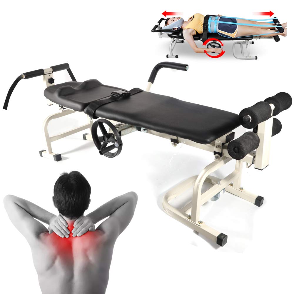 57-83 Inch Back Stretcher & Cervical Spine Traction Device - Adjustable Lumbar Support, Neck Decompression & Massage for Pain Relief - Home & Office Use for Adults & Teenagers - Perfect for Post-Work Recovery, Desk Job Comfort & Chronic Back Pain Management