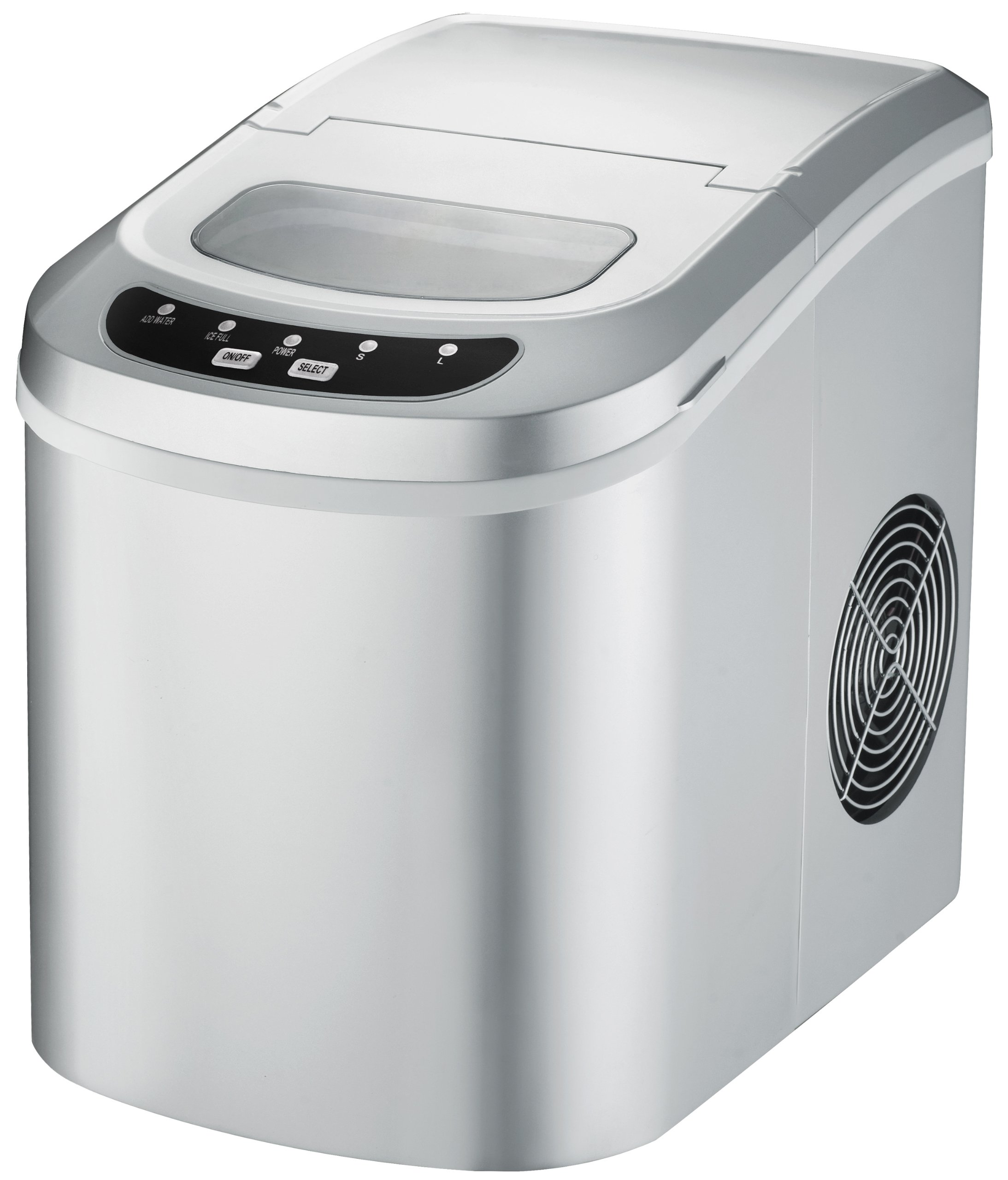 SPT Portable Countertop Ice Maker - Fast 26lbs/24hrs, Compact & Quiet, Perfect for Home, Office, RV & Parties - Silver