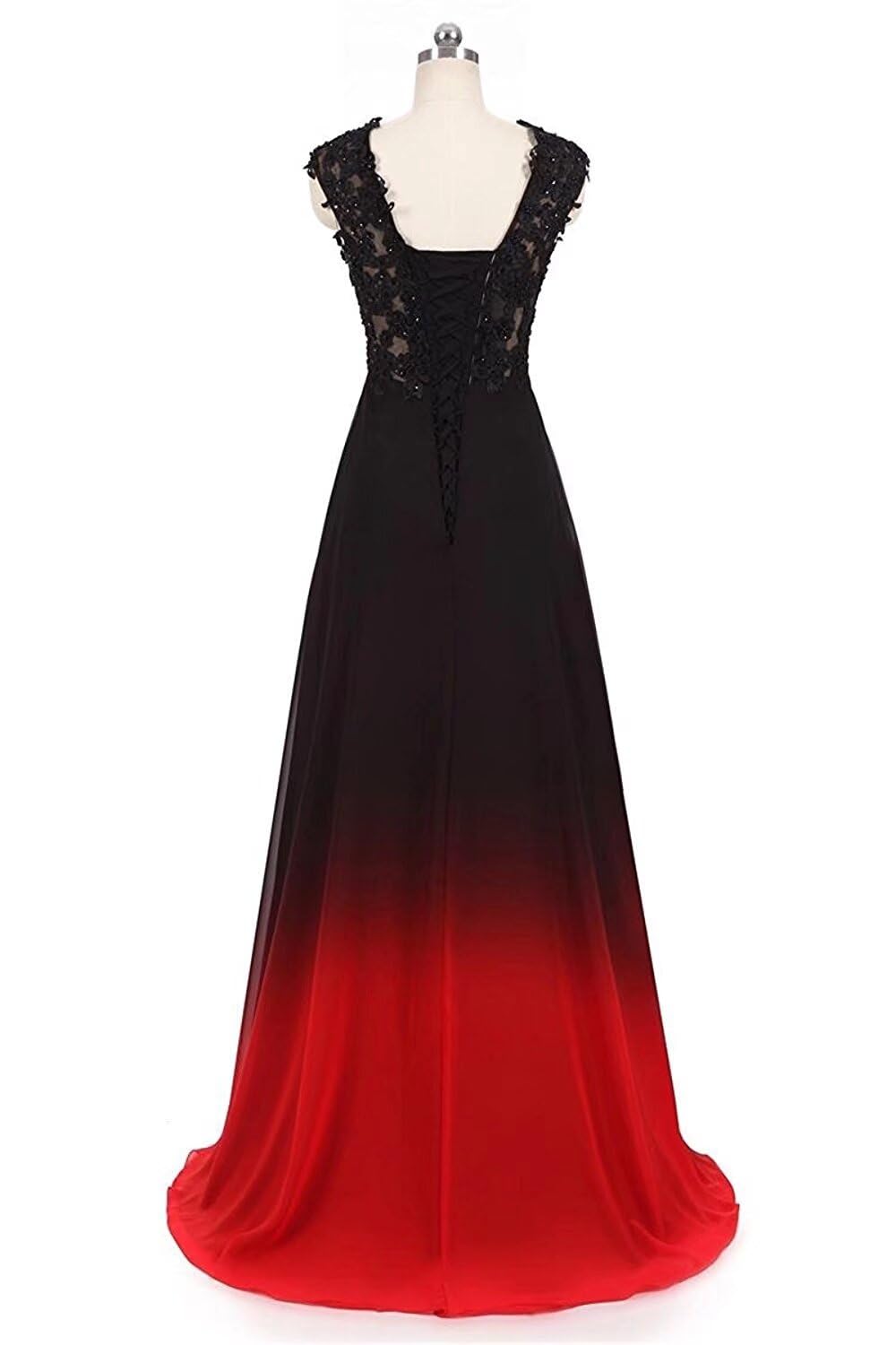 Elegant Women's Chiffon Gradient Prom Evening Dress - Formal Long Gown for Wedding, Party & Special Occasions | Flowy A-Line Silhouette for Dances, Galas & Black Tie Events