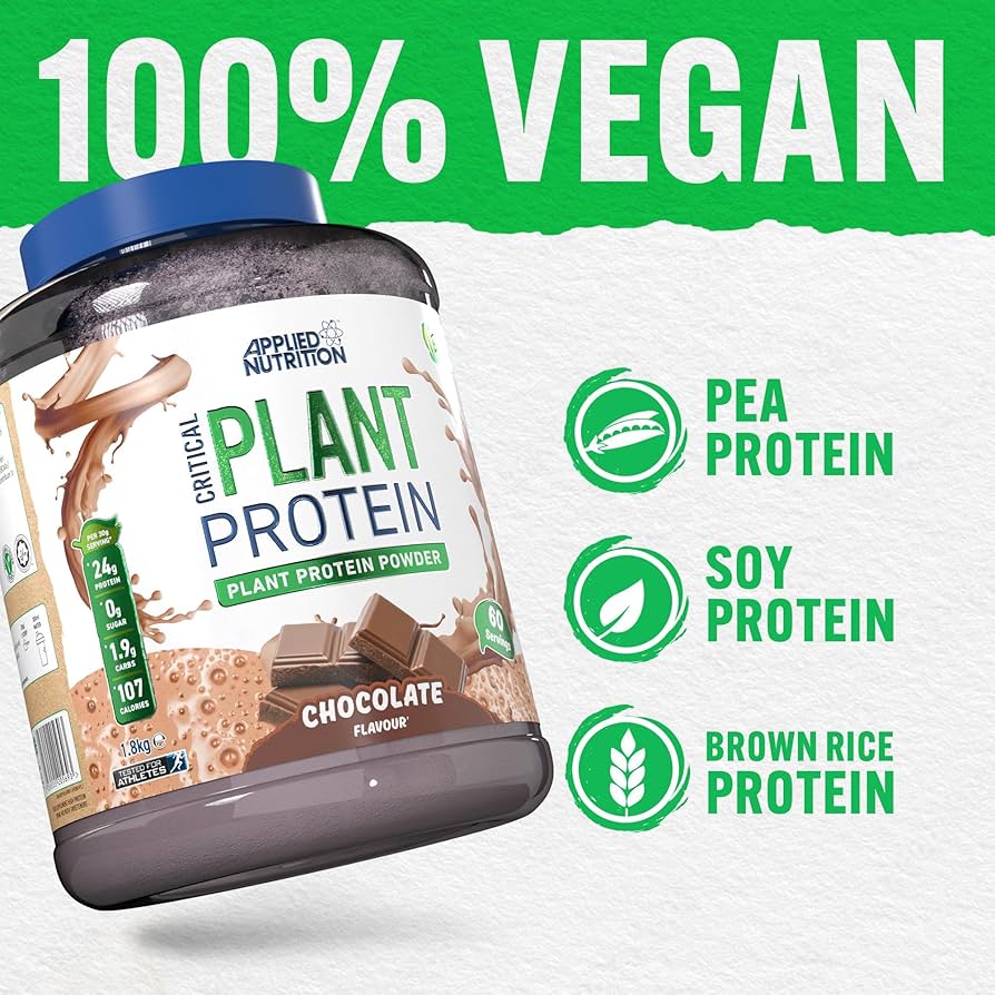 Applied Nutrition Vegan Pro Plant-Based Protein Powder - 1.8kg (60 Servings) | Dairy-Free Vegan Supplement for Muscle Recovery & Weight Management | Perfect for Post-Workout Shakes & Healthy Smoothies