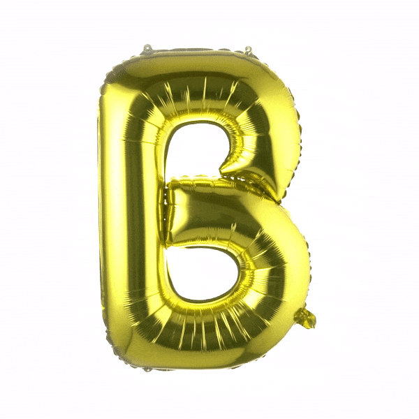 Balloonify Gold Mylar Letter B Balloon - 40 Inch Large Foil Alphabet Balloon for Birthday Party Decorations, Baby Shower, Wedding, Anniversary & Graduation Celebrations (1 Count Box)