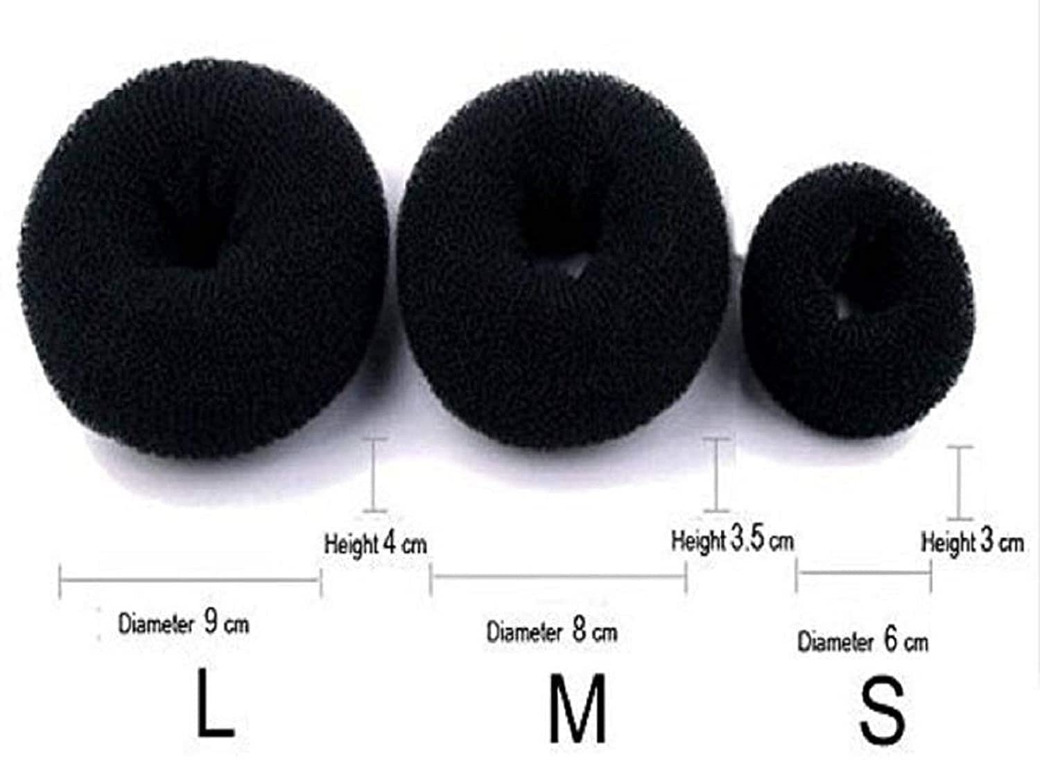 APOEM Donut Bun Maker Hair Volumizer - Black Hair Donut for Women | Perfect for Updos, Ponytails & Special Occasions