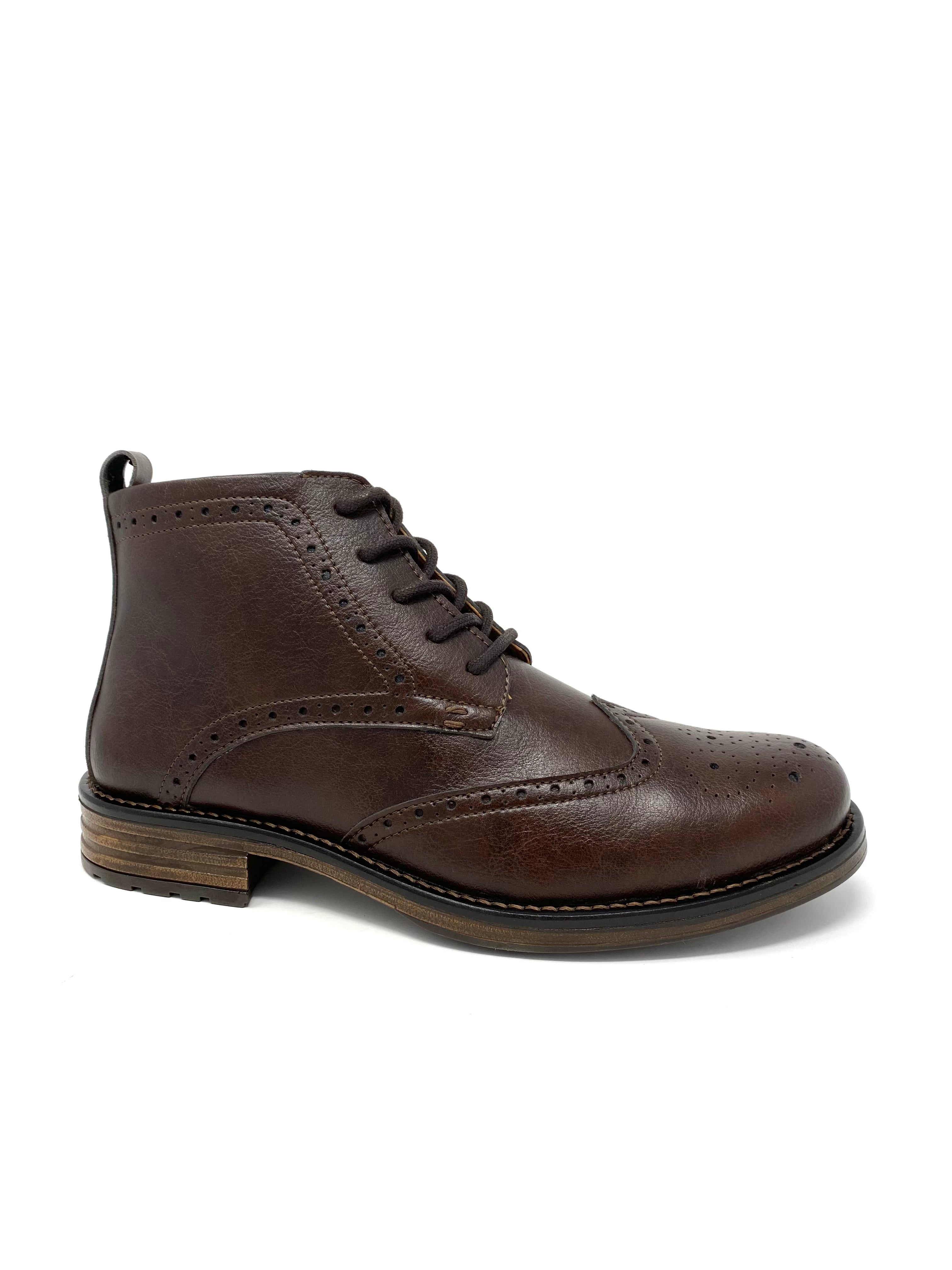 Novacas Armando Brown Leather Boots for Men - Stylish & Comfortable Ankle Boots for Casual Wear & Outdoor Activities