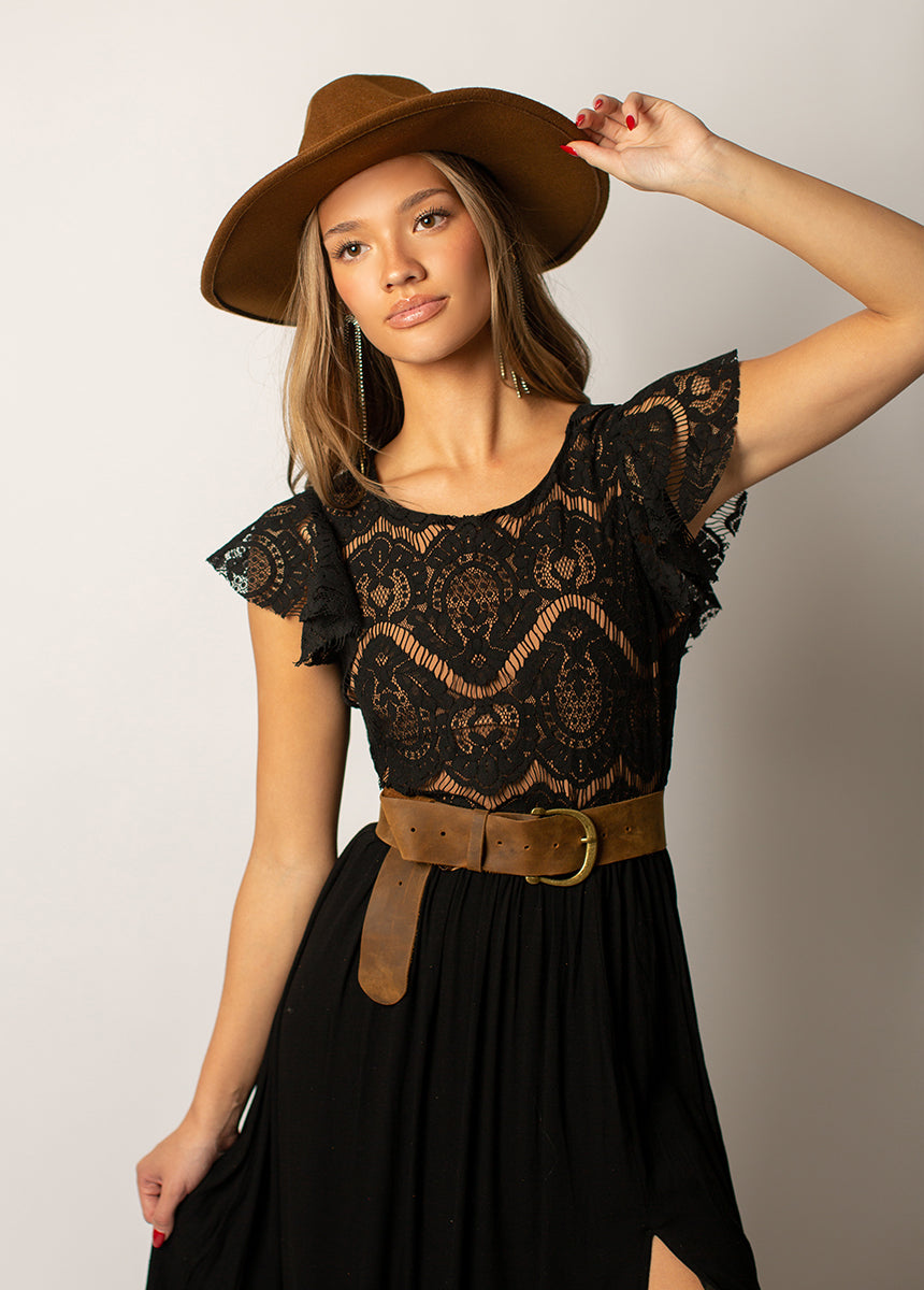 Macienne Black Dress for Women - Elegant & Comfortable Party Wear for Evening Events, Dates & Special Occasions