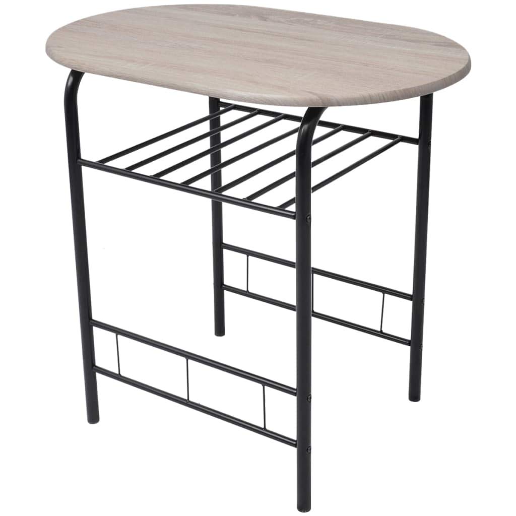FAMIROSA Breakfast Bar Set - 3-Piece MDF Counter Height Table & Stools for Kitchen, Dining Room, or Small Space - Modern Home Furniture for Breakfast Nook, Apartment, or Condo