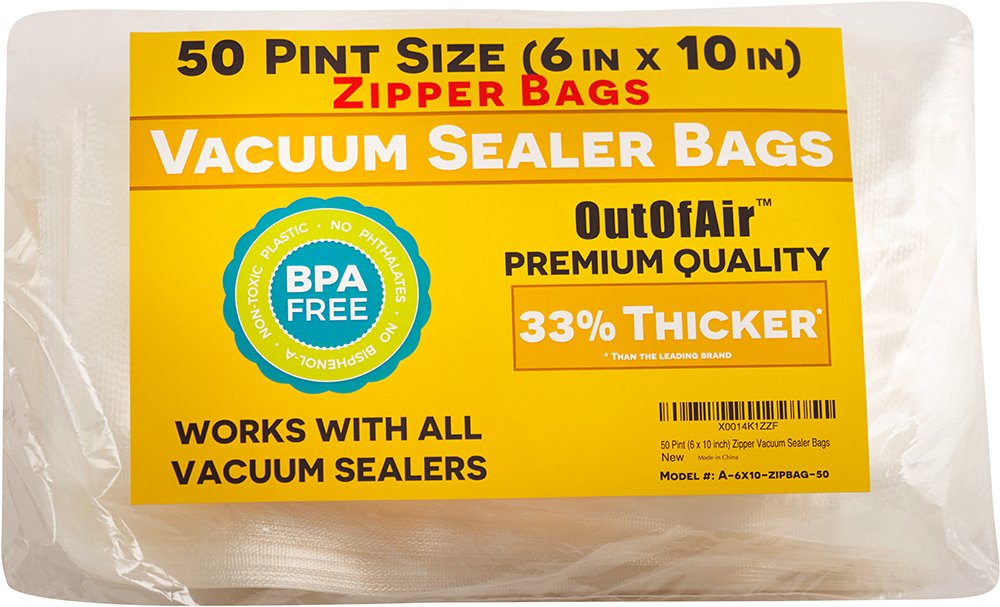 50 Pack Pint Size Vacuum Sealer Bags (6