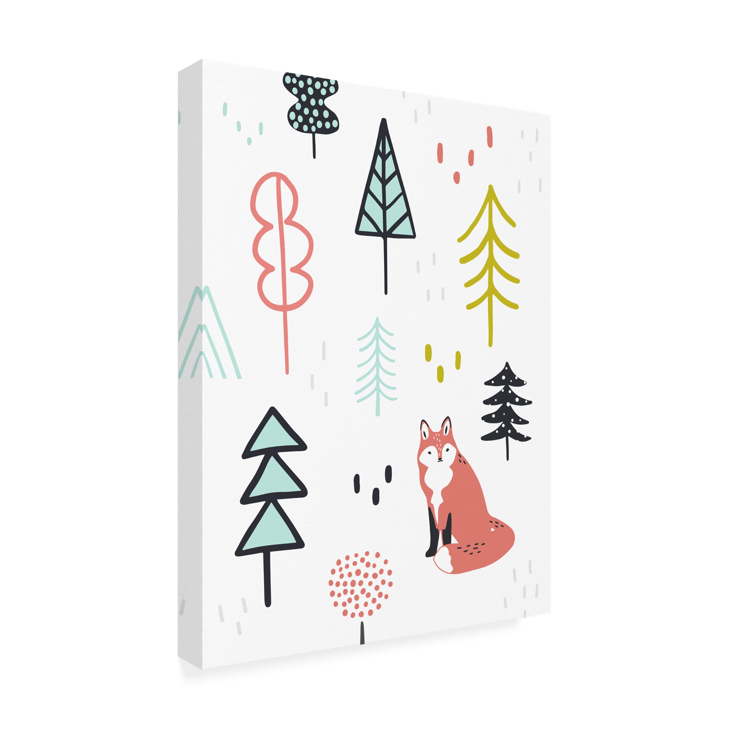 Victoria Borges 'Fox Forest II' Canvas Wall Art Print - Modern Home Decor for Living Room, Bedroom & Office | Trademark Fine Art Collection