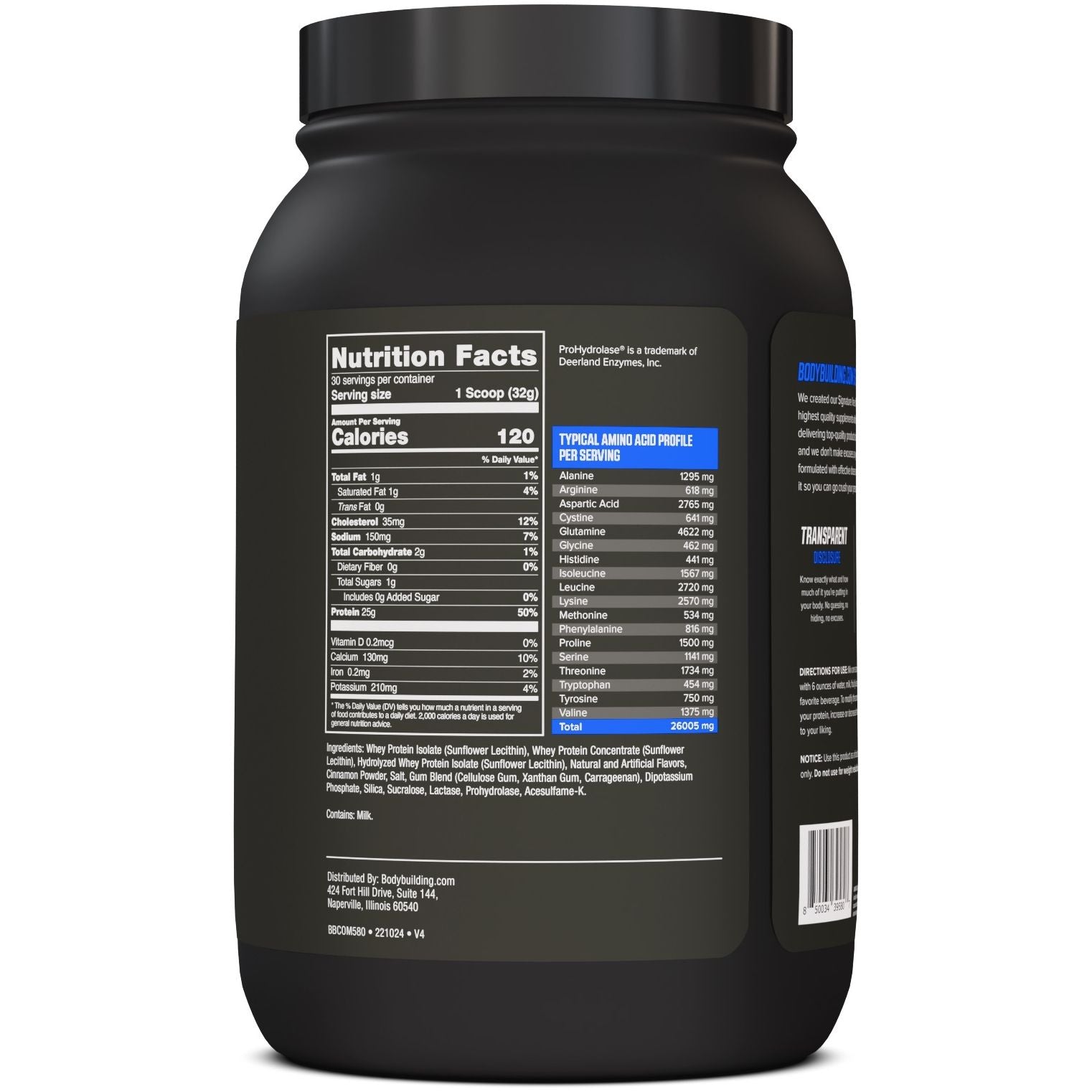 Bodybuilding.com Signature 100% Whey Protein Powder - 30 Servings for Muscle Growth & Recovery - Ideal for Post-Workout, Weight Training & Fitness Enthusiasts