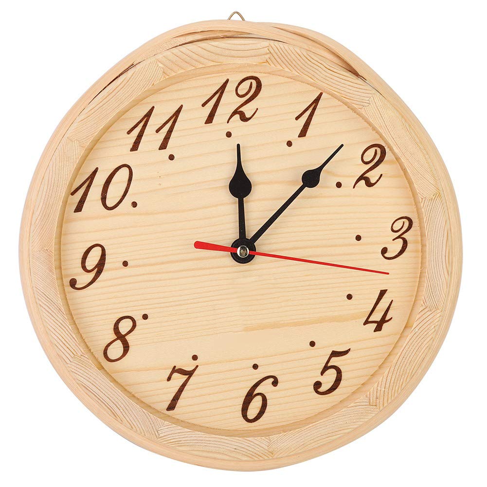 Premium Sauna Room Accessories Set - Natural Wood Sauna Supplies with Clock for Home Steam & Traditional Sauna - Perfect for Relaxation, Detox & Spa Experience in Living Room or Home Sauna
