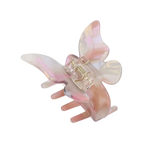 Stable Non-Slip Hair Claw Clips for Women & Girls - Lightweight Cellulose Acetate Hair Accessories (Red & Black) - Perfect for School, Work, and Everyday Hairstyles