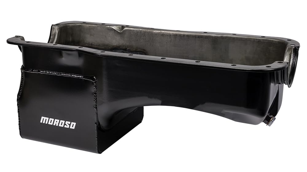 Moroso 20521 Replacement Oil Pan Compatible with Ford 5.0L Engines in Fox Chassis Vehicles - Durable Aluminum Oil Pan for Mustang, Thunderbird & Other Fox Body Cars - Perfect for Engine Repairs & Performance Upgrades