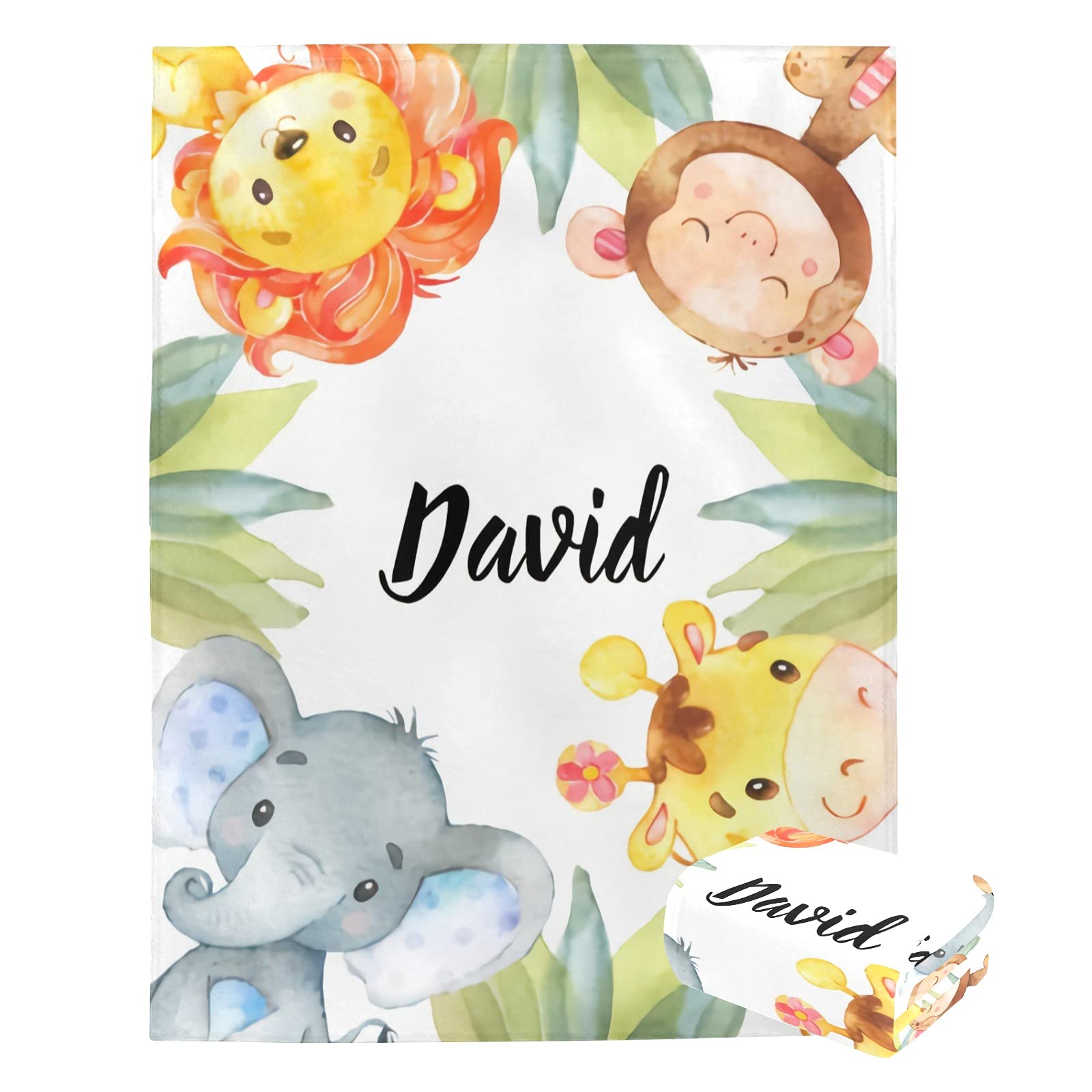 Personalized Baby Name Blanket - Custom Embroidered Soft Blanket for Newborns | Perfect Baby Shower Gift for Boys & Girls | Nursery Decor & Keepsake | Ideal for Cuddling, Photo Props & Special Occasions