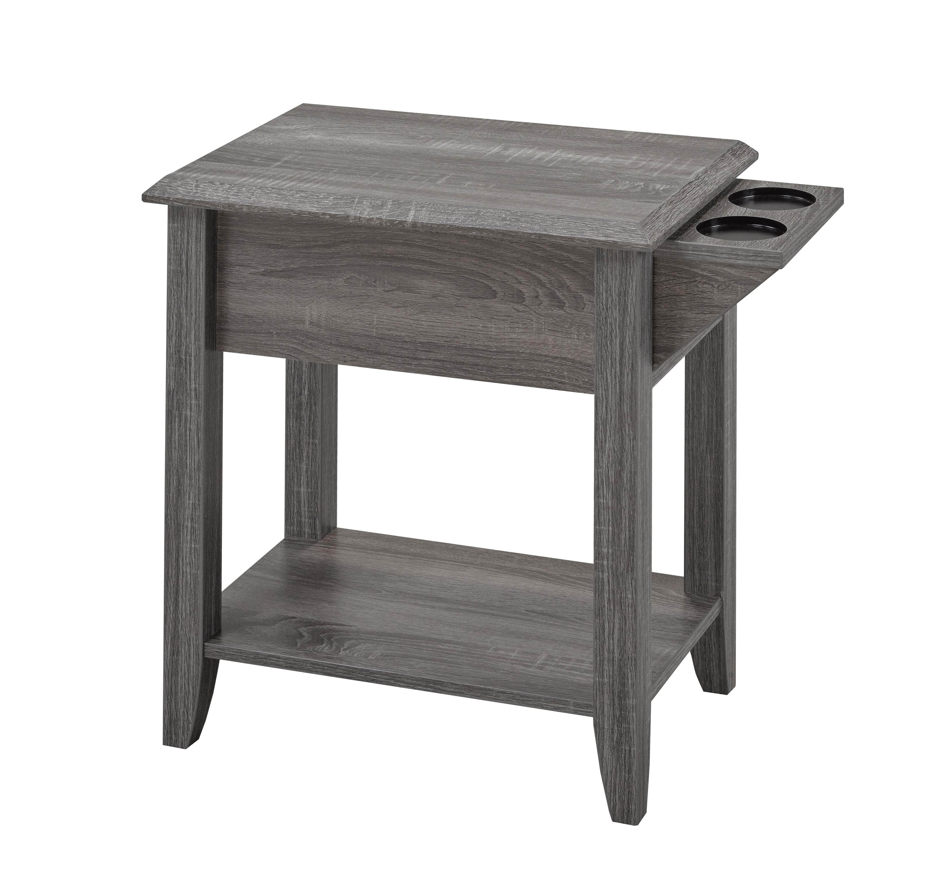 Stylish Telephone Stand with Storage Drawer & Cup Holders - 2 Color Options | Perfect for Home Office, Bedside Table & Living Room Organization