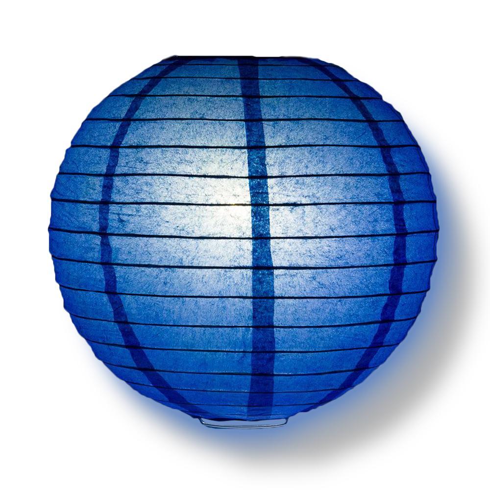 12-Piece Dark Blue Chinese Paper Lantern Set for Wedding & Party Decorations (12/10/8 Inch) - Perfect for Asian-Themed Events, Home Decor, and Festive Celebrations