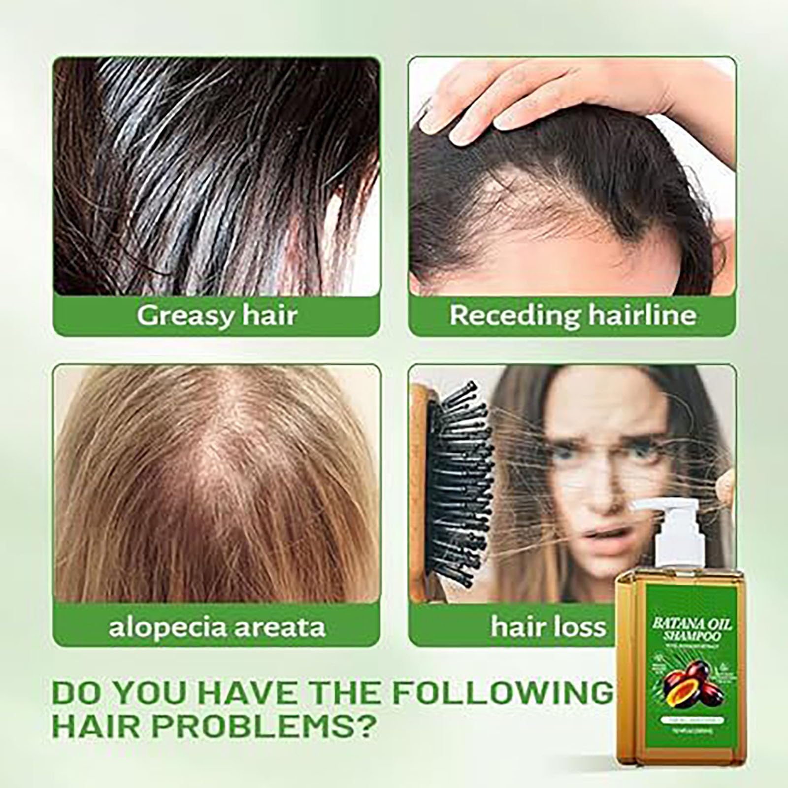 Batana Oil Shampoo for Hair Loss - Rosemary Extract Shampoo & Conditioner Set (3 Pack) - Nourishing & Regenerating Hair Treatment for Dry, Damaged Hair - Perfect for Daily Use & Scalp Care
