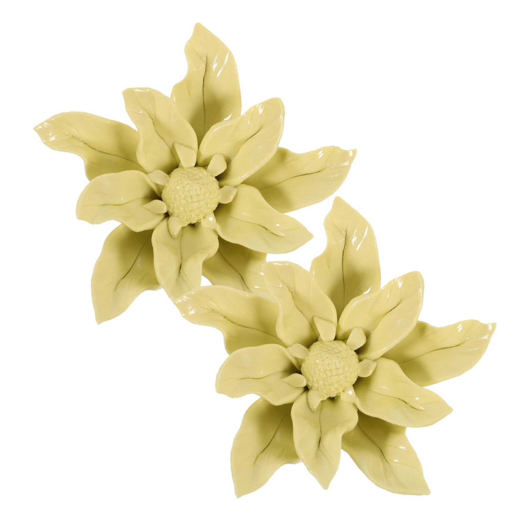 **BESPORTBLE Sunflower Wall Decor - 2pcs Ceramic Hanging Flowers for Home, Vintage Floral Wall Art, Farmhouse & Boho Decor - Perfect for Living Room, Bedroom, Kitchen & Office**