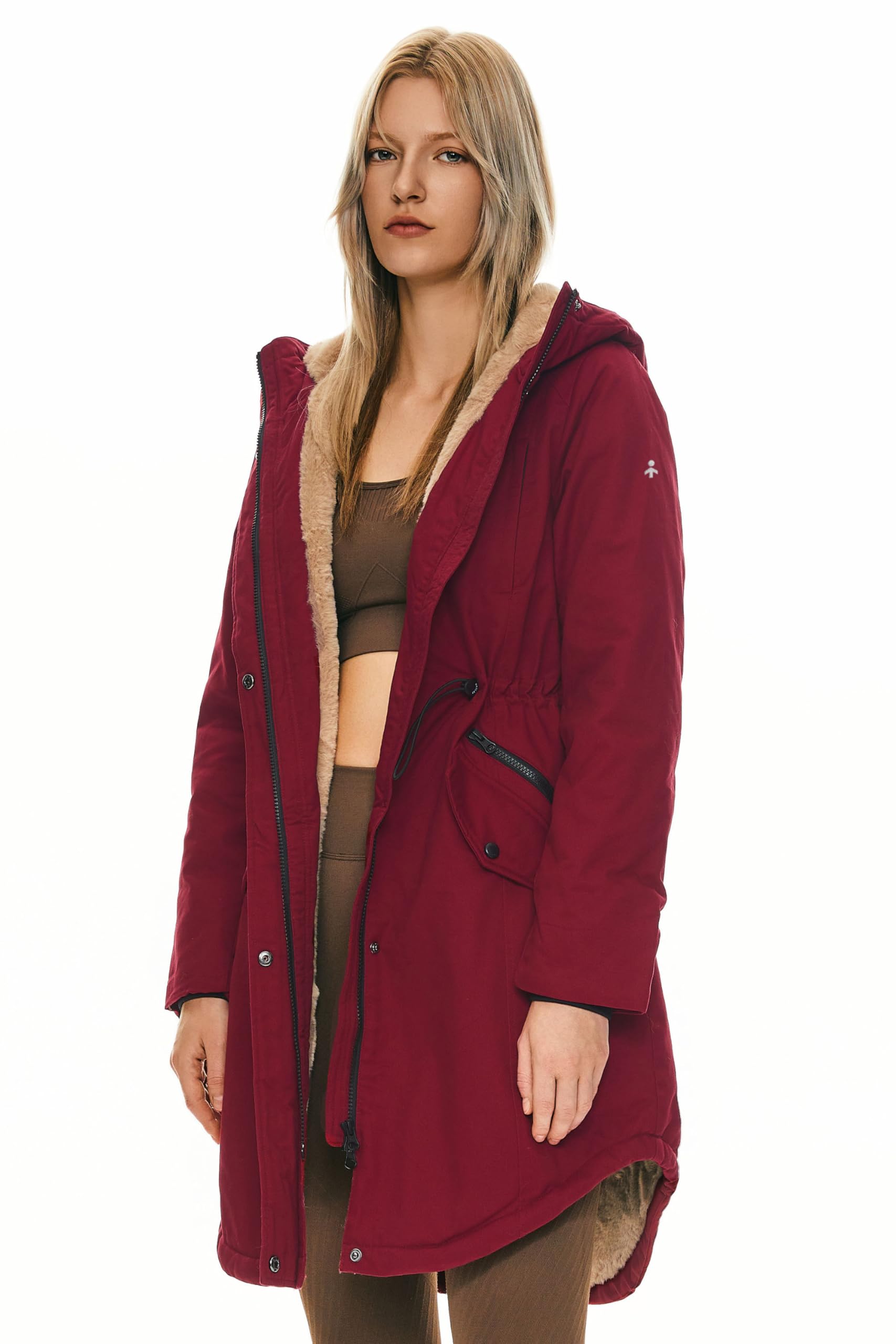 Orolay Women's Thick Fleece Lined Parka Winter Coat - Warm Hooded Jacket with Pockets for Cold Weather, Outdoor Activities & Daily Commute