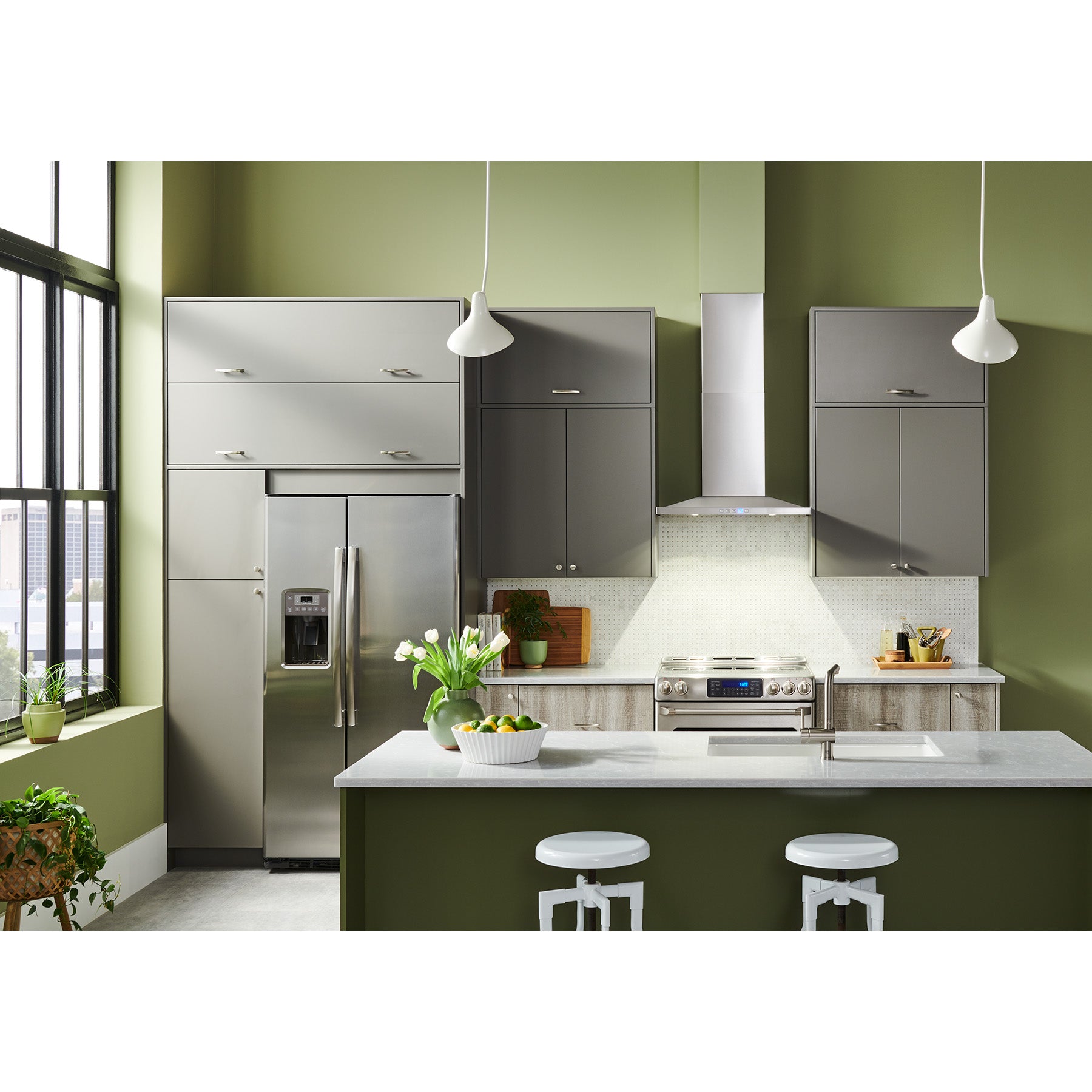 Broan BWS1304SS 30-Inch Stainless Steel Range Hood with 450 CFM - Modern Kitchen Ventilation for Gas & Electric Stoves