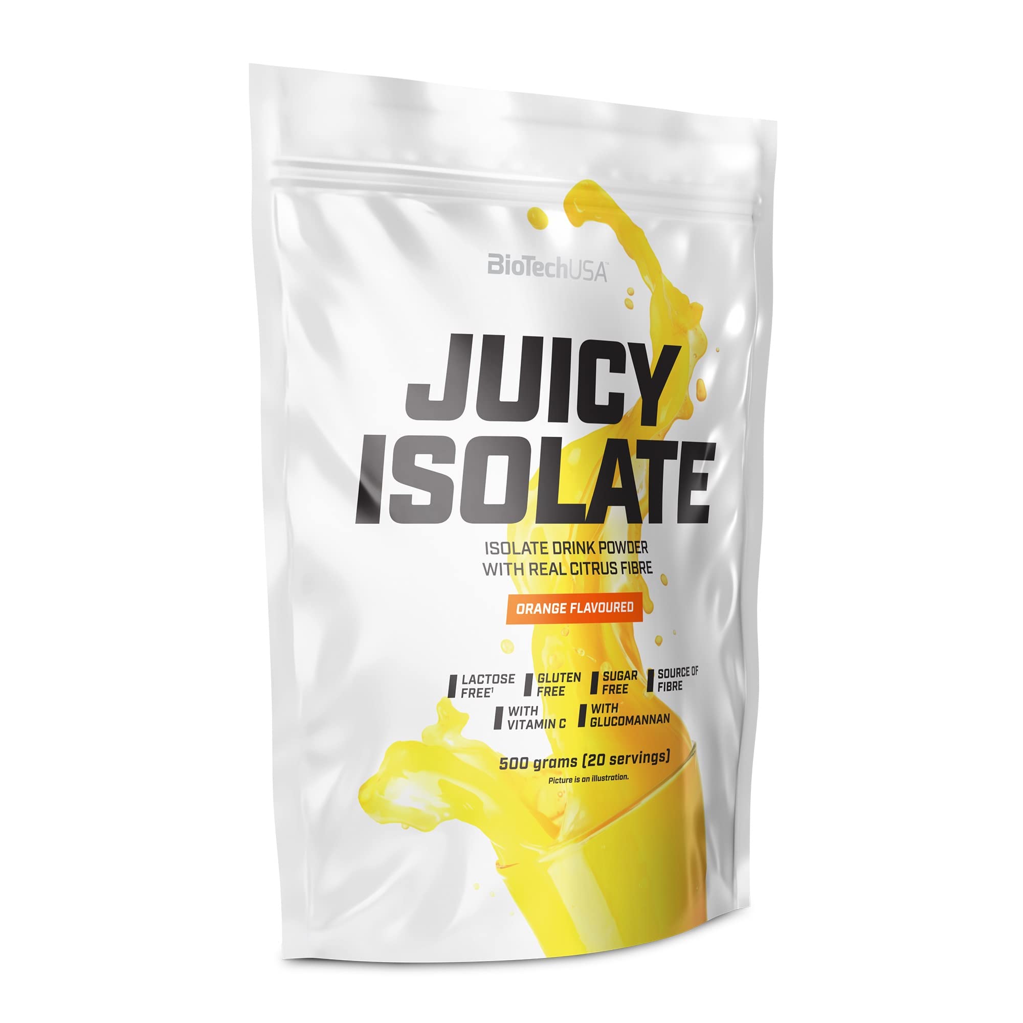 BioTechUSA Juicy Isolate Whey Protein Powder - 500g Orange Flavor for Muscle Recovery & Post-Workout | Gym, Fitness & Bodybuilding Supplement