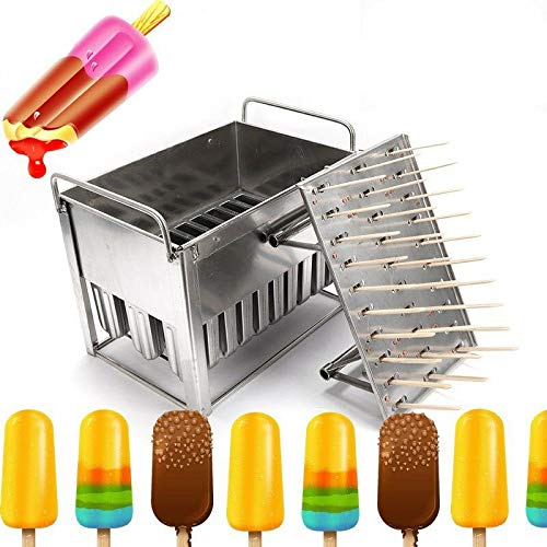 Stainless Steel Ice Cream Stick Molds - 20/30pcs Popsicle Maker Set for DIY Homemade Ice Lolly, Ice Pop & Frozen Treats | Durable Reusable Popsicle Holder for Kitchen, Party & Summer Desserts (30pcs)
