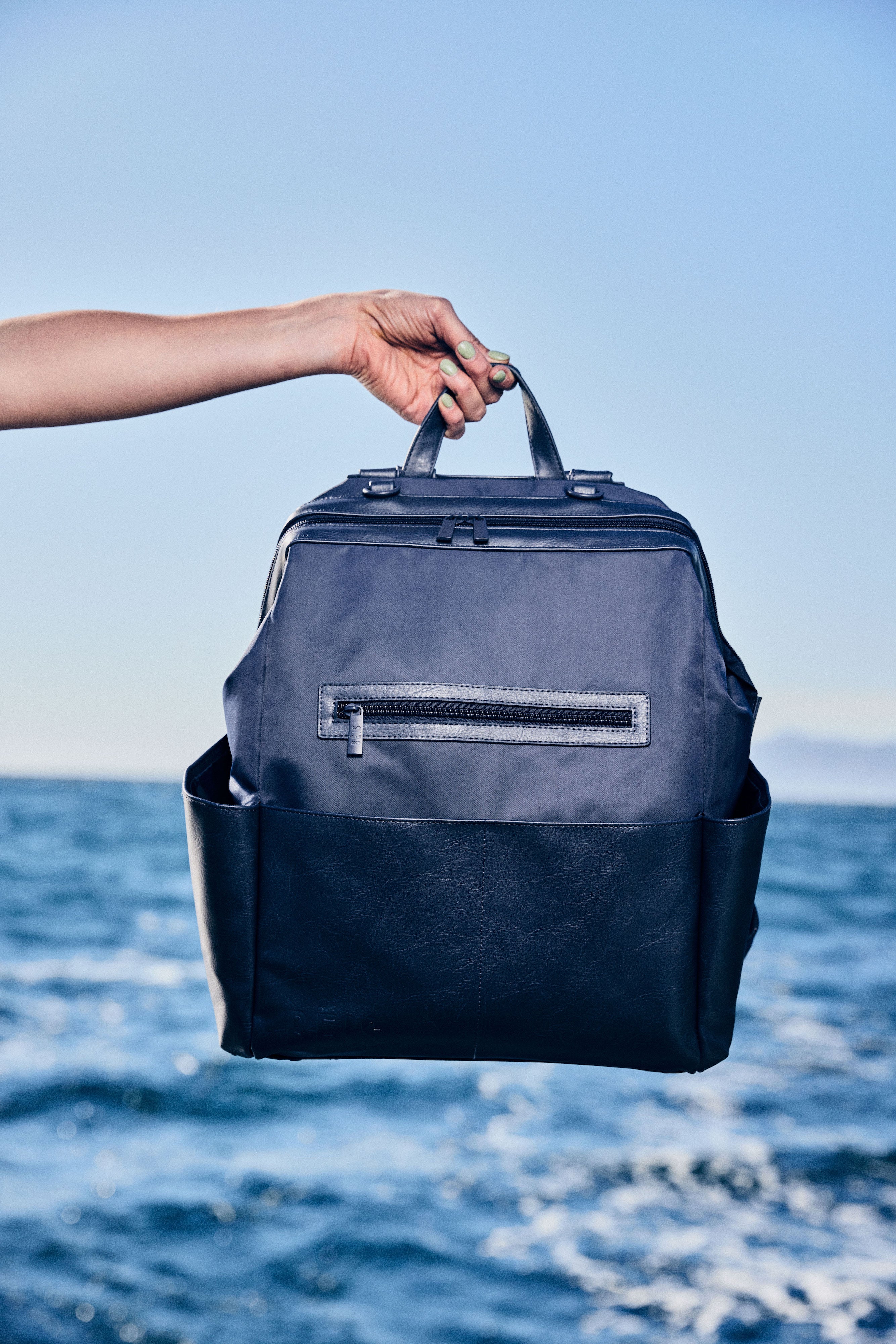 Premium Navy Blue Diaper Backpack - Waterproof, Spacious & Stylish Baby Essentials Bag for Travel, Daycare & On-the-Go Parents
