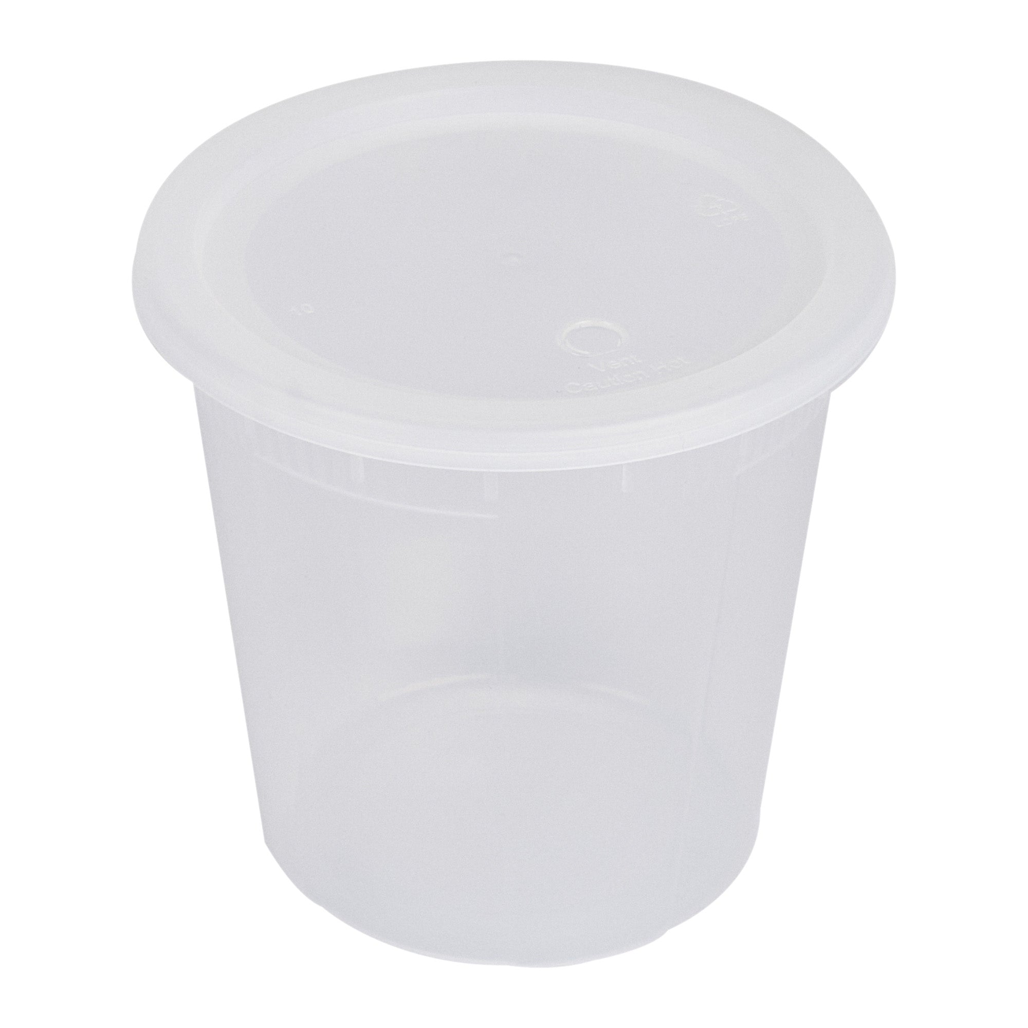 32 oz Round Clear Plastic Soup Containers with Lids - Microwave Safe, 5