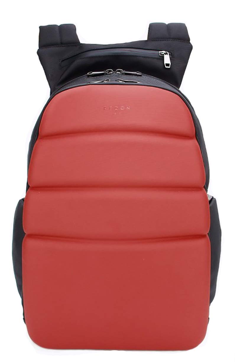 Fedon 1919 Ninja 13 Inch Semi-Rigid Laptop Backpack - Durable Anti-Theft Computer Bag for Work & Travel - MZ1930003 (Red) - Perfect for Business Professionals & College Students