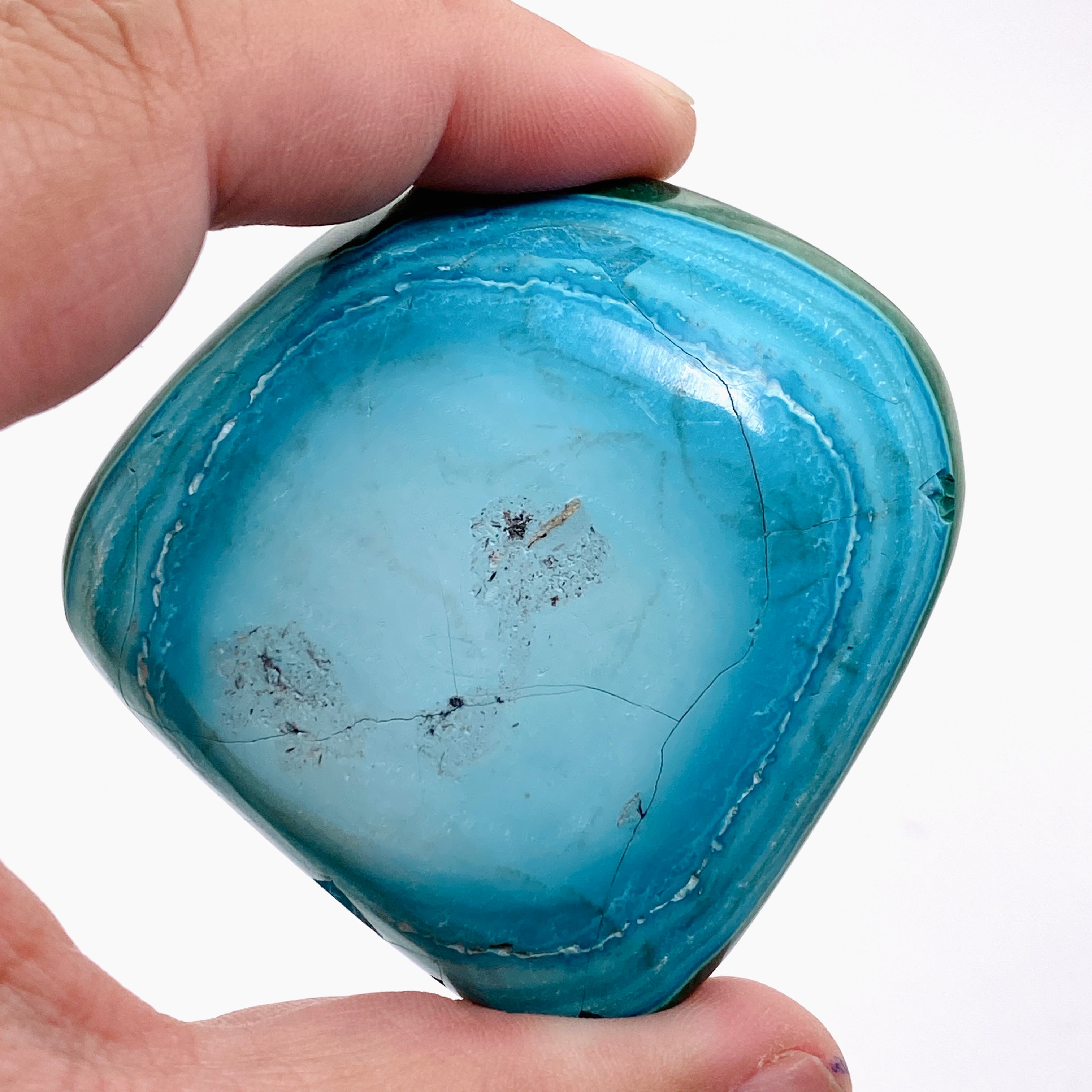 Natural Malachite and Chrysocolla Polished Freeform Stone - Congo CR3749 | Healing Crystal for Meditation, Jewelry Making & Home Decor
