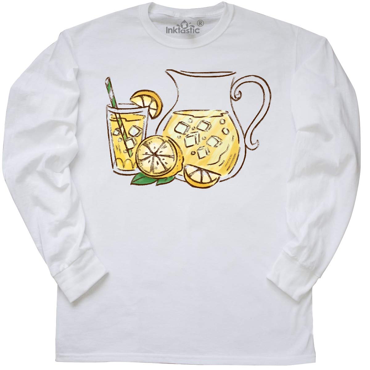 Inktastic Fresh Lemonade Graphic Long Sleeve T-Shirt for Women - Soft Cotton Casual Top for Summer, Spring & Fall - Perfect for Outdoors, Travel & Everyday Wear