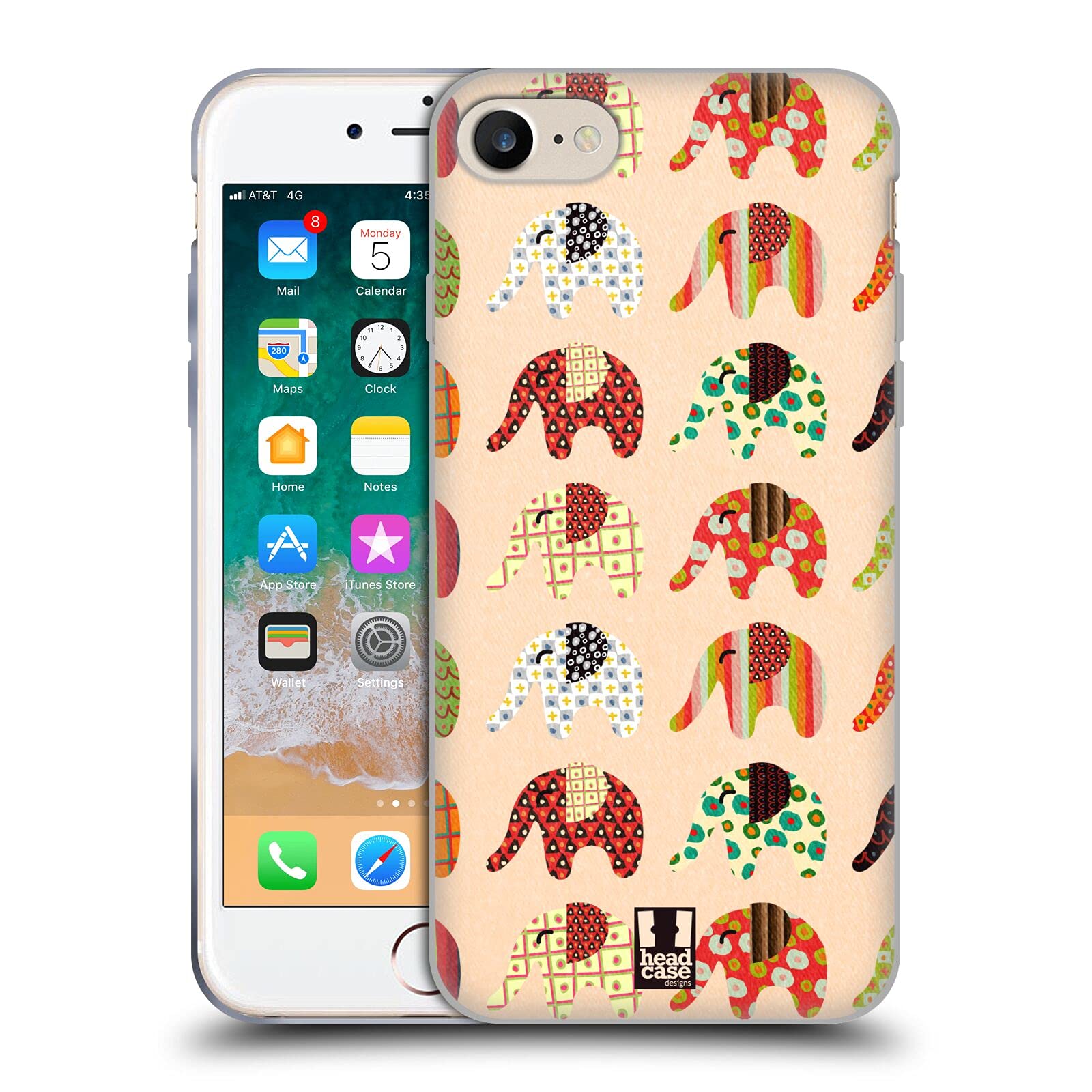 Elephant Soft Gel Phone Case for Apple iPhone 7/8/SE 2020 & 2022 - Cute Animal Design, Shockproof Protection - Perfect for Kids, Teens and Animal Lovers (Home, School, Travel Use)