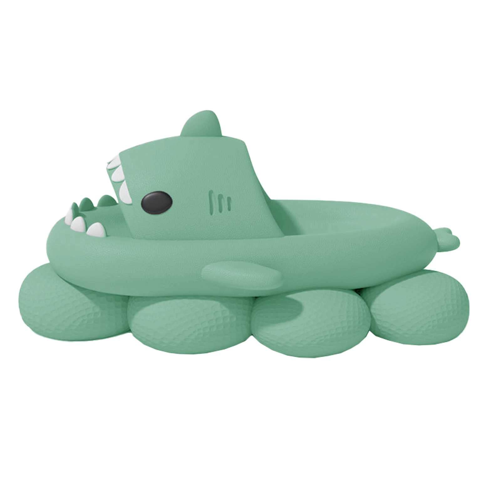 Anti-Slip Shark Slippers for Women & Men - Lightweight Open Toe Slides with Cute Design - Summer Beach Sandals for Casual Wear, Lounging & Outdoor Activities