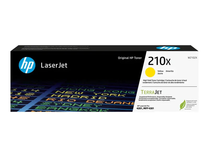 Original HP 210X Yellow High Yield Toner Cartridge (42014301) - Compatible with HP LaserJet Pro M402, M403, M427 Printers - Ideal for Office & Home Printing Needs