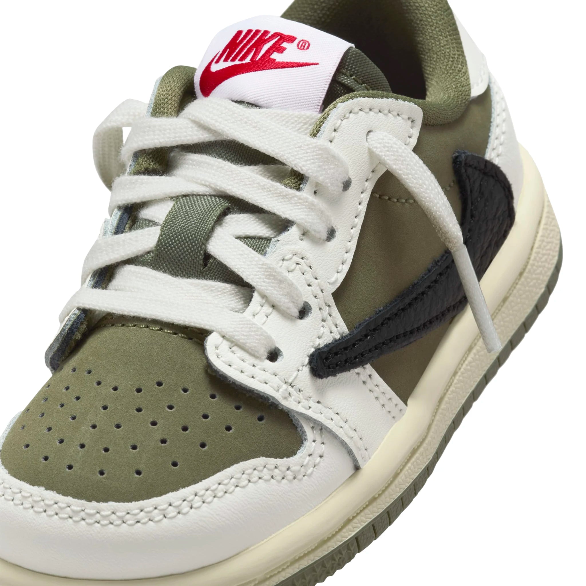 Travis Scott x Air Jordan 1 Low OG Medium Olive (TD) - Kids Sneakers for Casual Wear & Street Style Fashion
