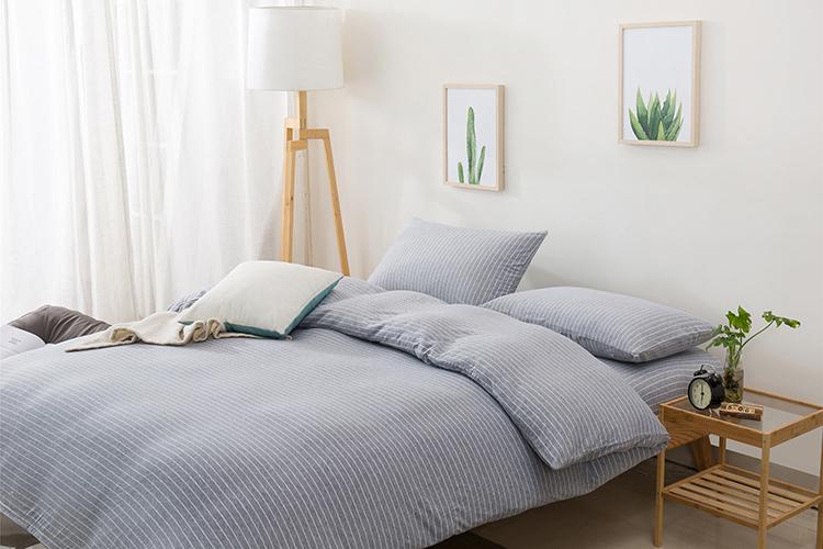 Premium Cotton Pure™ Grey Stripe Jersey Bolster Pillow Case - Soft & Breathable for Bed, Sofa, and Nursery Comfort