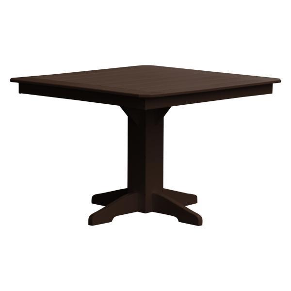Eco-Friendly Recycled Plastic Square Dining Table - Durable & Sustainable Outdoor/Indoor Use for Patio, Garden, or Kitchen