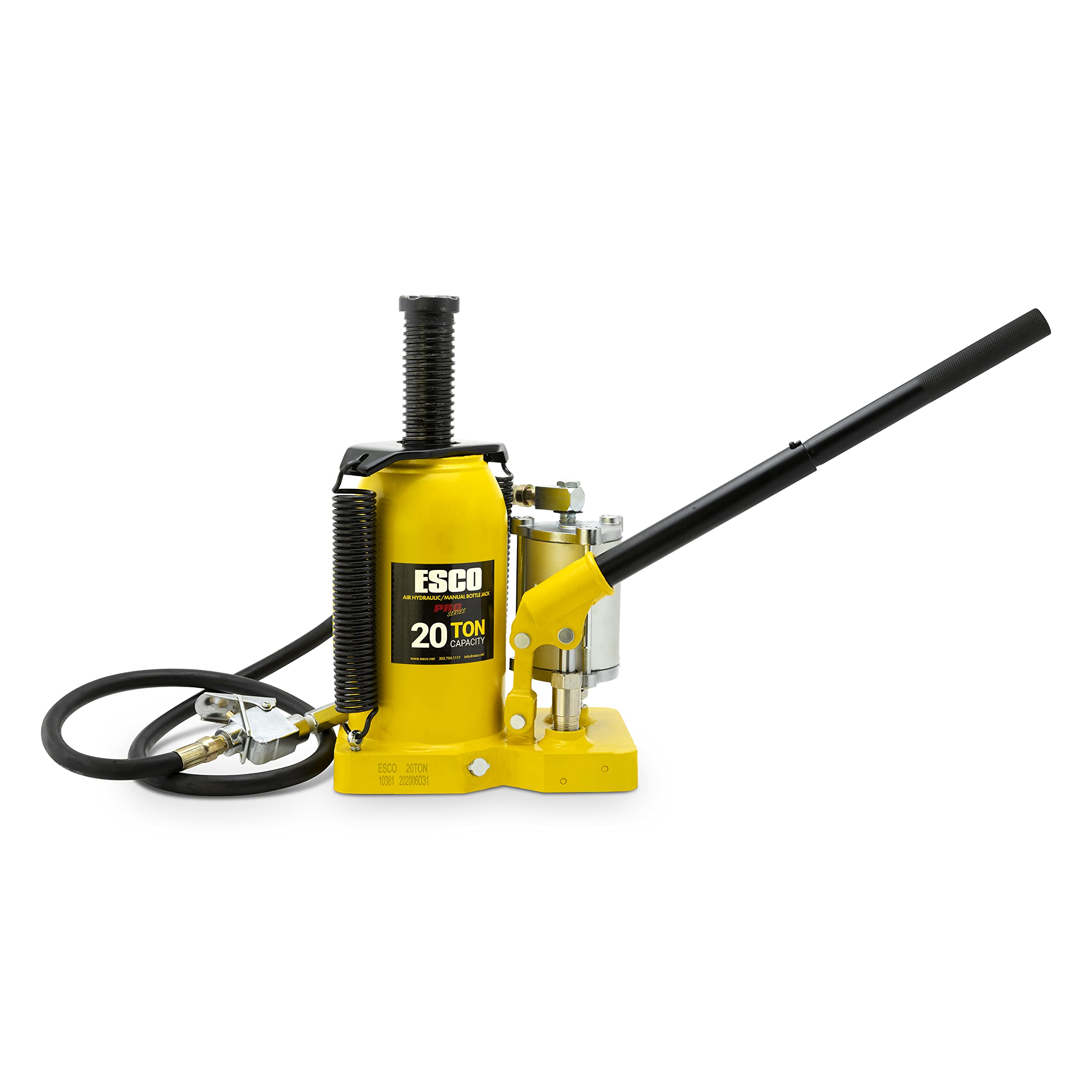 Pro Series 20 Ton Air Hydraulic Bottle Jack - Heavy Duty Car Lift for Trucks, SUVs & Auto Repair - Perfect for Garage, Workshop & Emergency Roadside Use