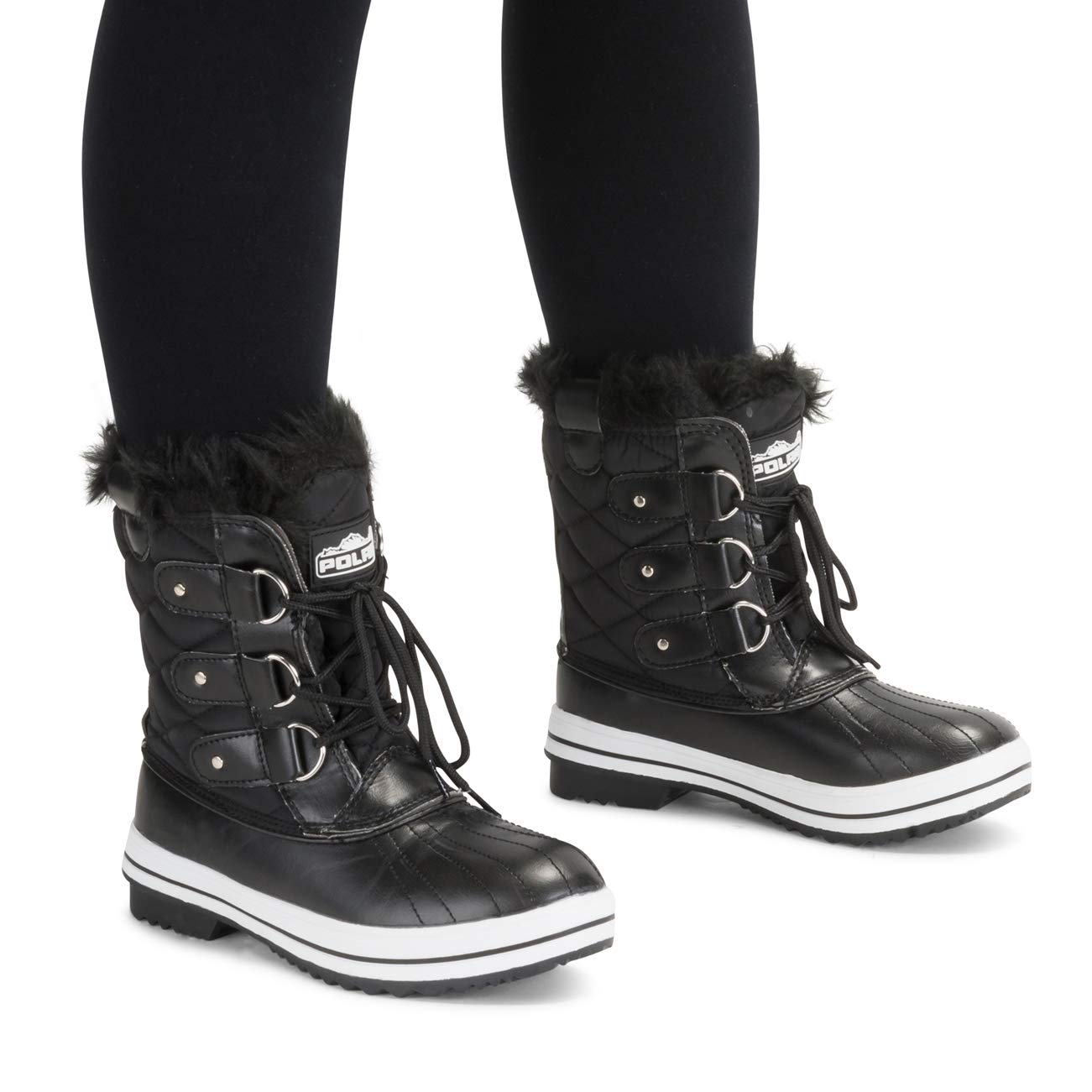 Polar Products Women's Quilted Snow Boots - Waterproof Winter Boots for Snow & Rain - Warm & Comfortable for Outdoor Activities, Hiking, and Cold Weather