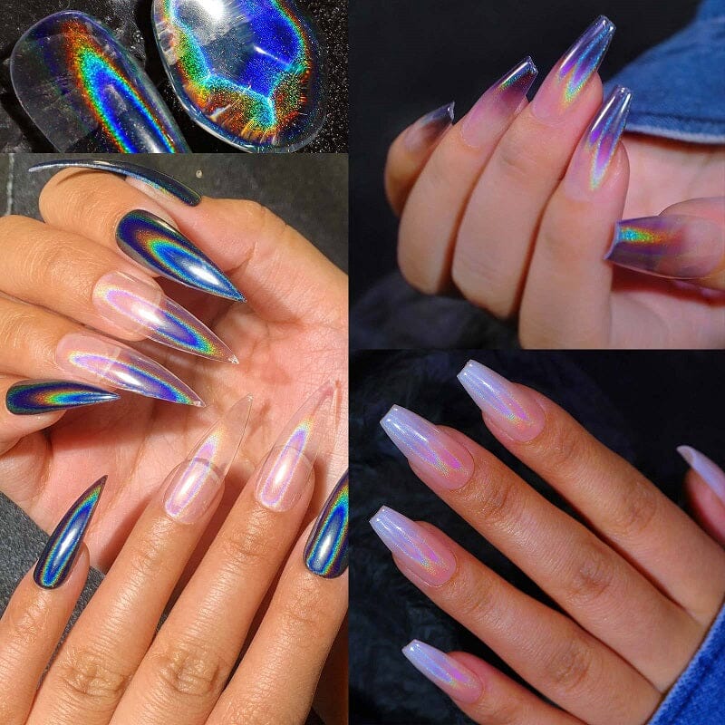 Holographic Chrome Pigment Powder - Universal Metallic Finish for Nails, Art, DIY Crafts & Cosmetics - Perfect for Nail Art, Resin Projects & Makeup
