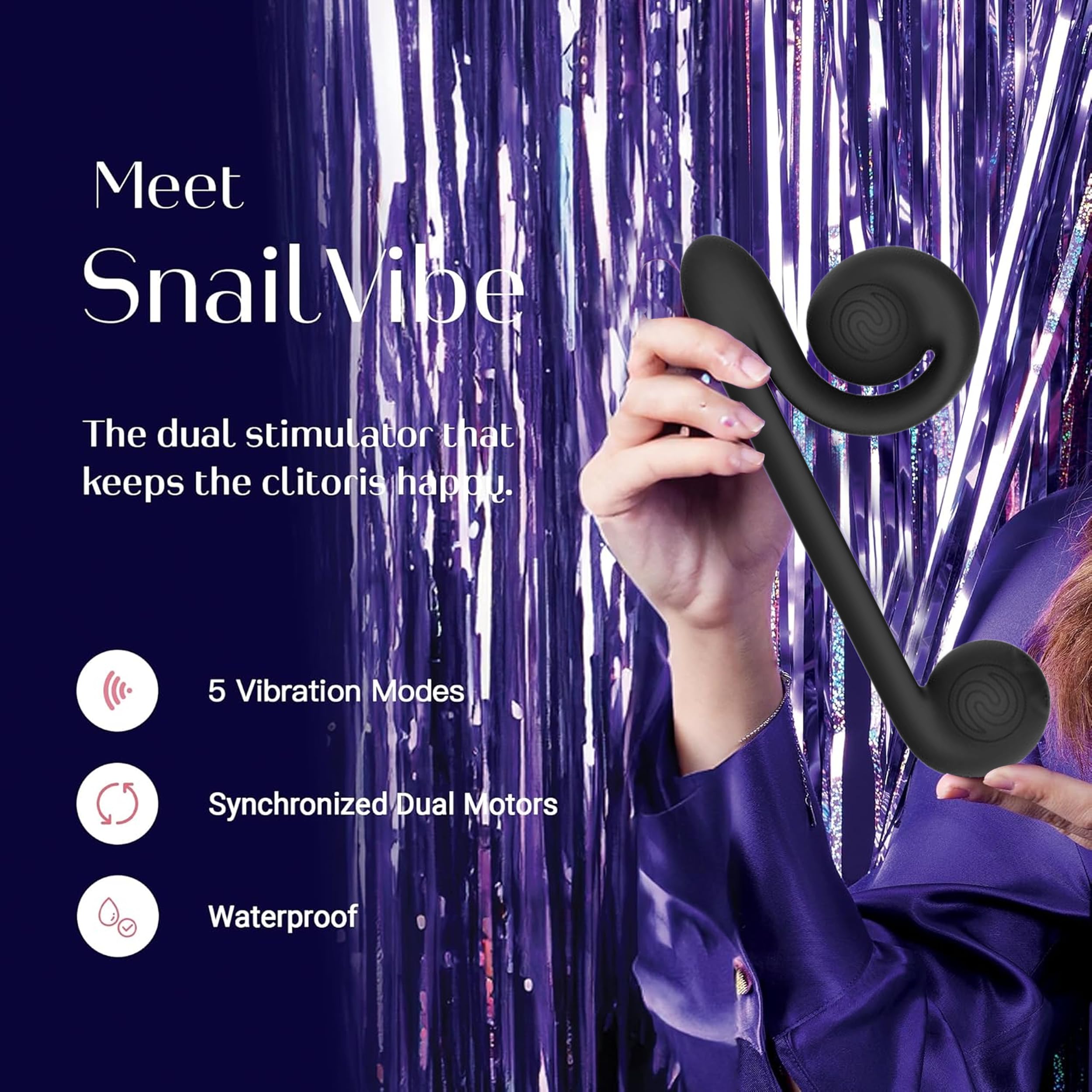 Premium G-Spot Vibrator - Waterproof & Rechargeable Silicone Stimulator - Powerful Yet Quiet Adult Sex Toy (Black) | Perfect for Solo Play & Couples Intimacy