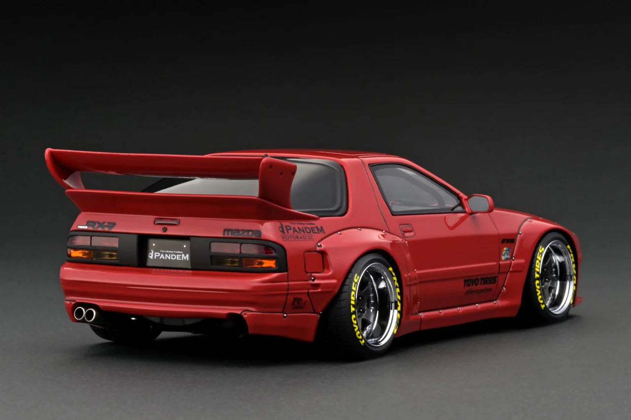 1:18 Scale Mazda RX-7 FC3S Pandem Widebody Diecast Model Car - Red Collectible for Auto Enthusiasts | Perfect for Display, Racing Collections & Gift Giving