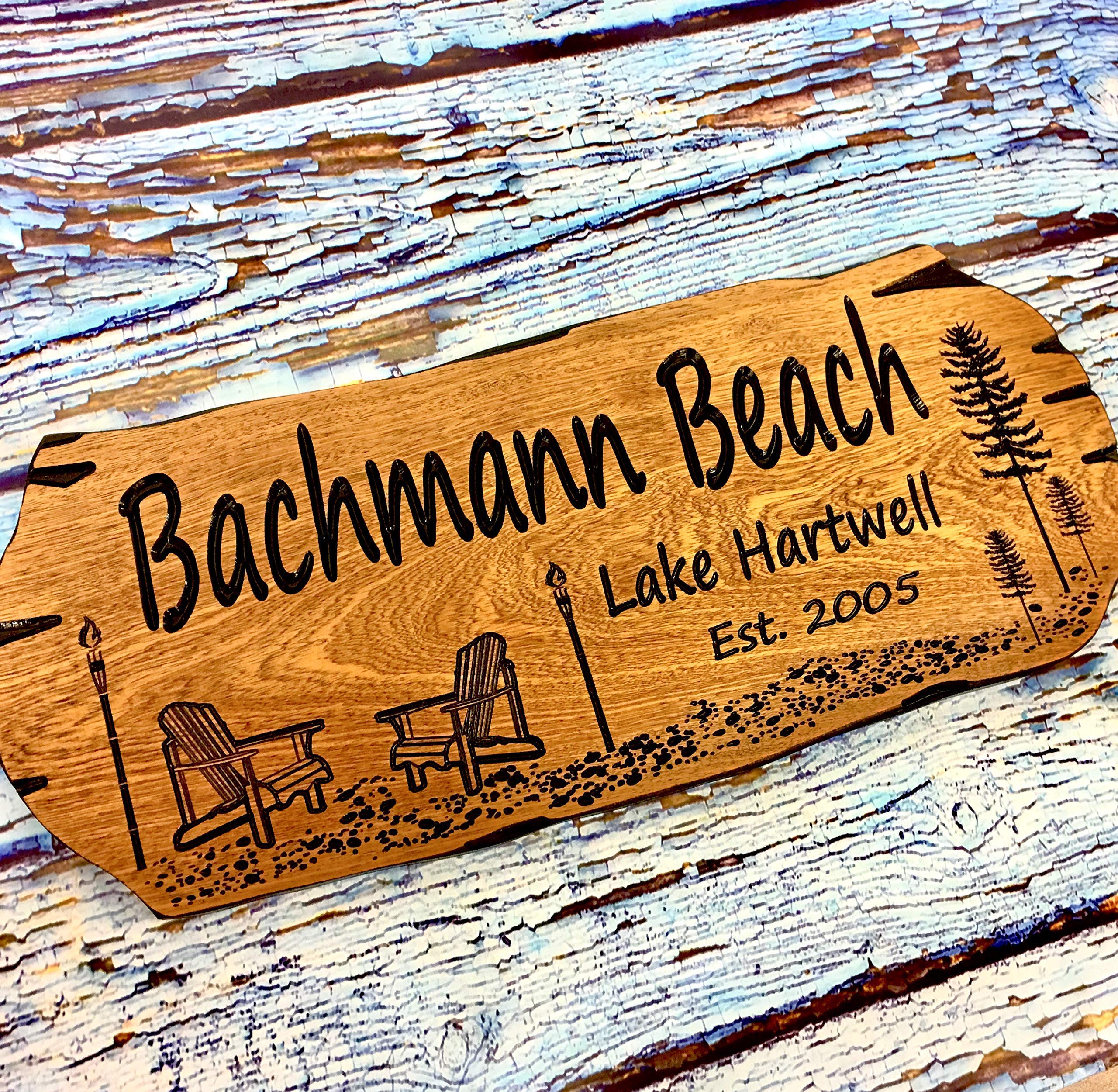 Custom Beach House Sign - Personalized Lake Cabin Decor with Family Name - Perfect for Outdoor, Porch, and Vacation Home Decoration