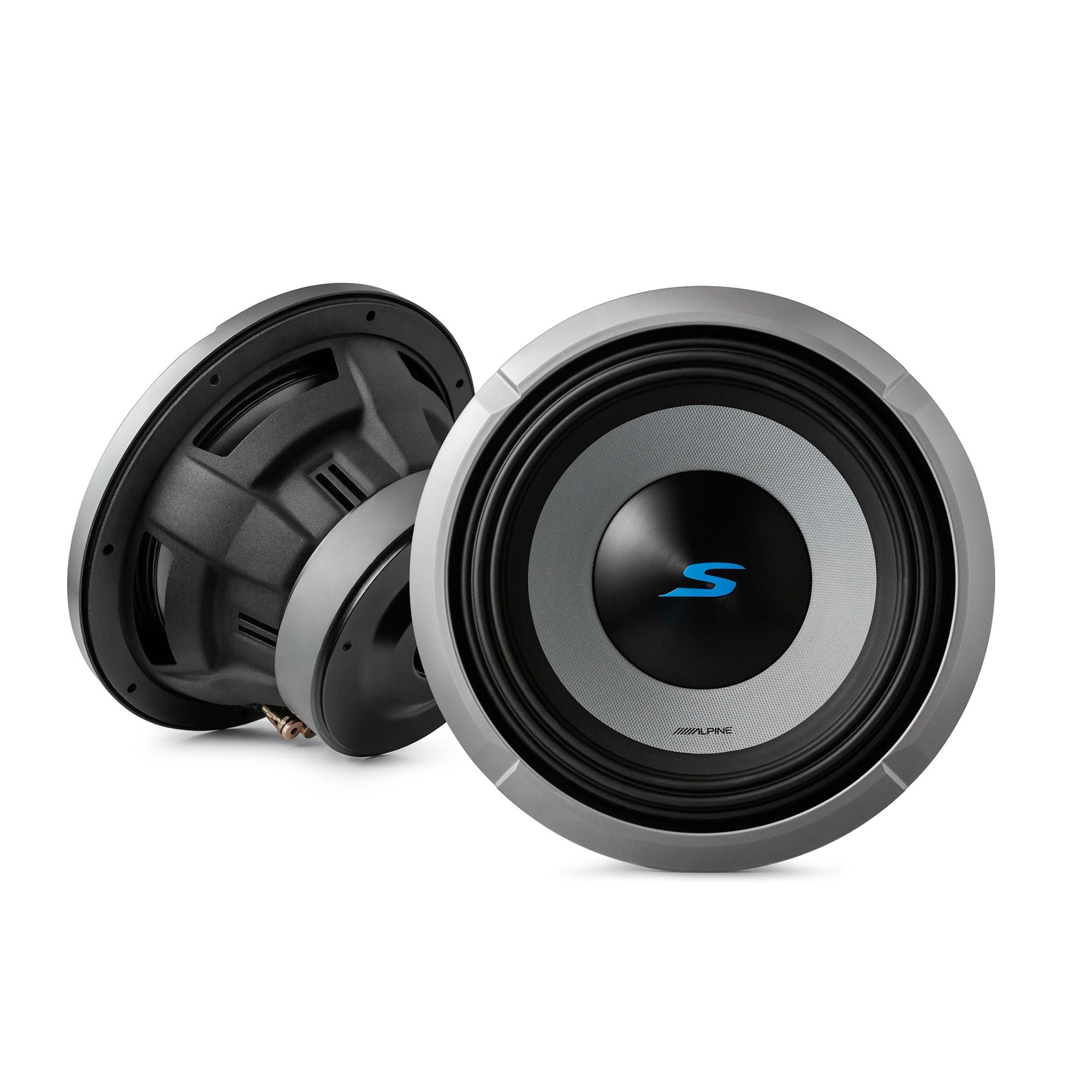 2 Pack Alpine S2-W10D4 S Series 10-Inch Dual 4 Ohm Voice Coil Subwoofers - High Performance Car Audio for Deep Bass in Trucks, SUVs & Custom Sound Systems