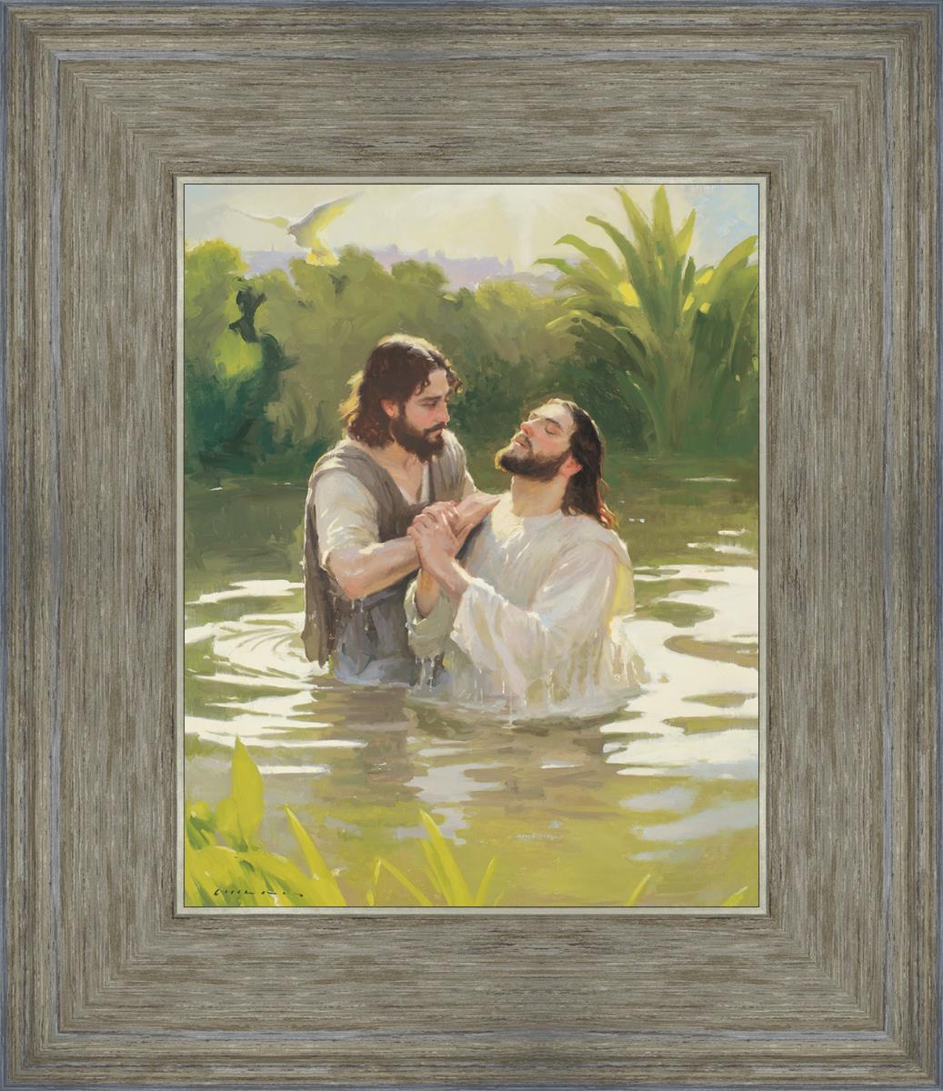 Baptism of The Savior - Religious Christian Wall Art for Home & Church Decor - Perfect for Baptism Ceremonies & Spiritual Inspiration
