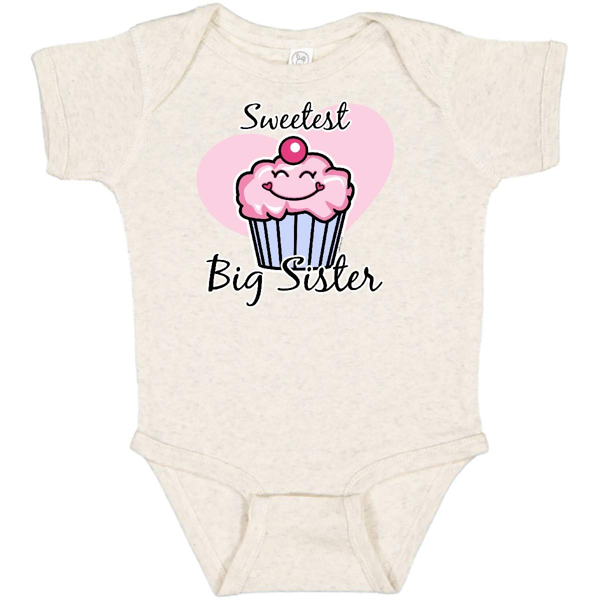 Inktastic Sweetest Big Sister Baby Bodysuit - Cute Sibling Outfit for Newborns & Toddlers - Perfect for Family Photos, Sibling Announcements & Special Occasions